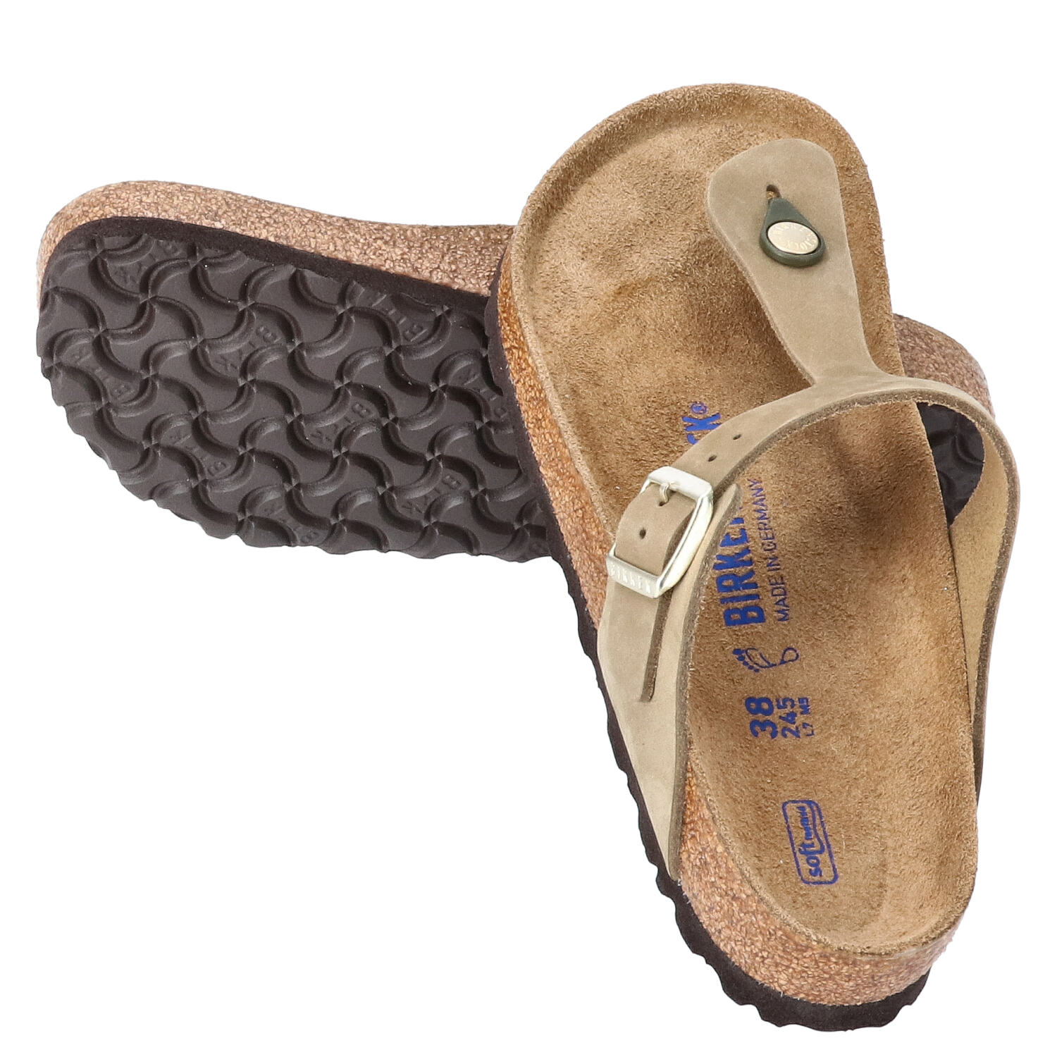 Birkenstock Sandalen Größe 38 Gizeh BS Faded khaki  