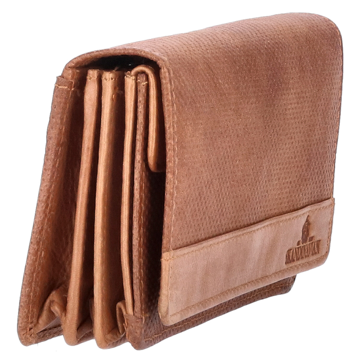 The Skandinavian Brand Damen Leder Geldbörse Quer  Cognac Abbildung 3