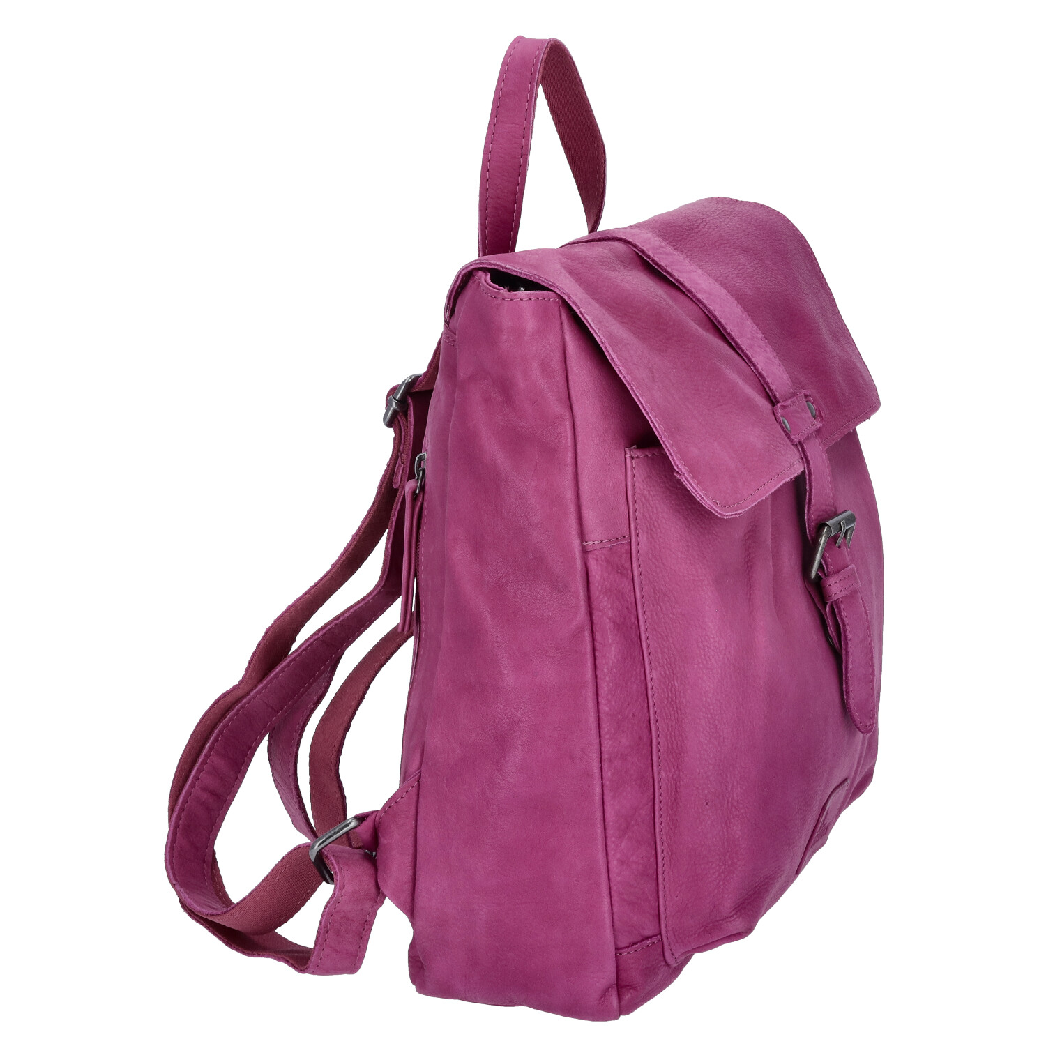 The Skandinavian Brand Damen Leder Rucksack - Purple Abbildung 3