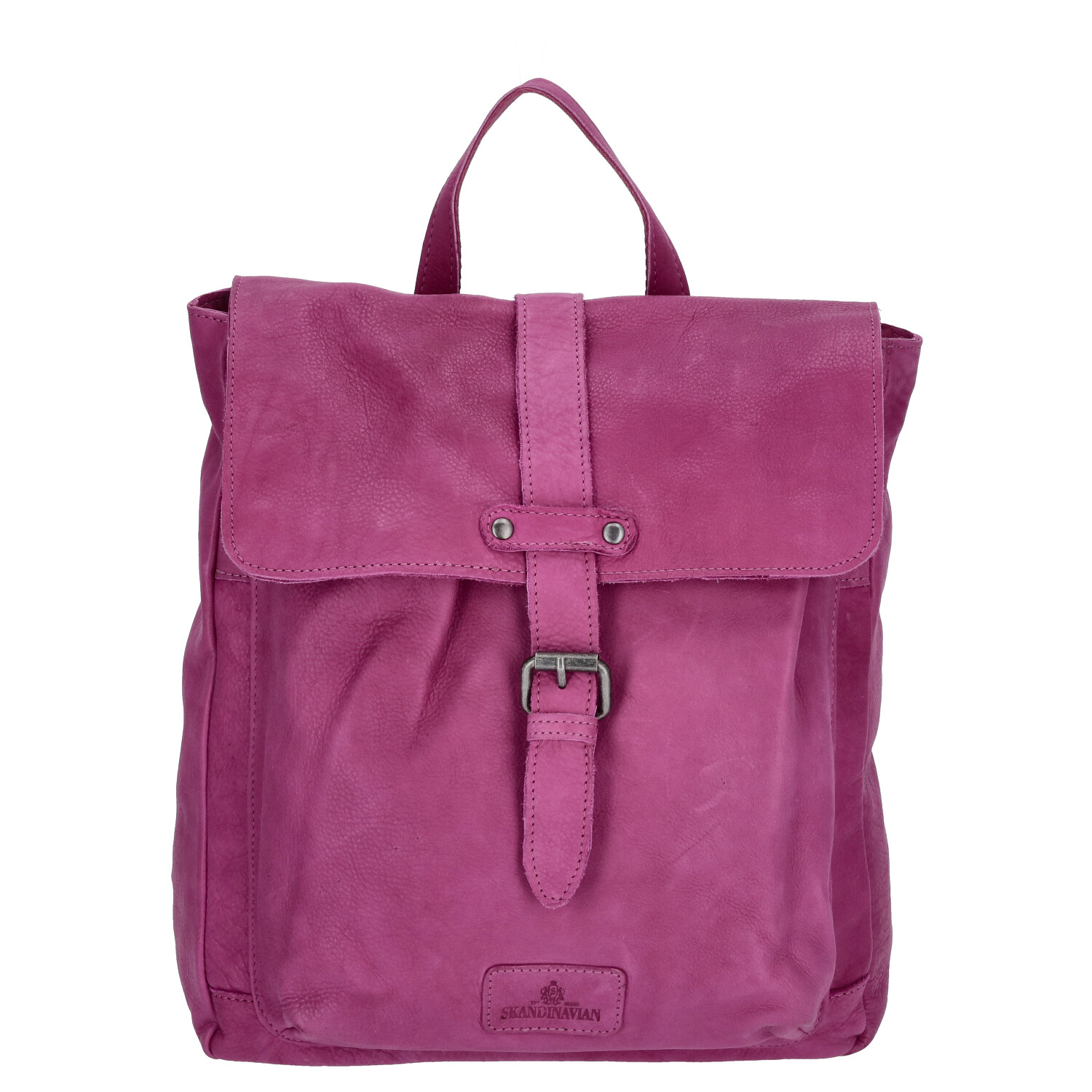 The Skandinavian Brand Damen Leder Rucksack - Purple Abbildung 5