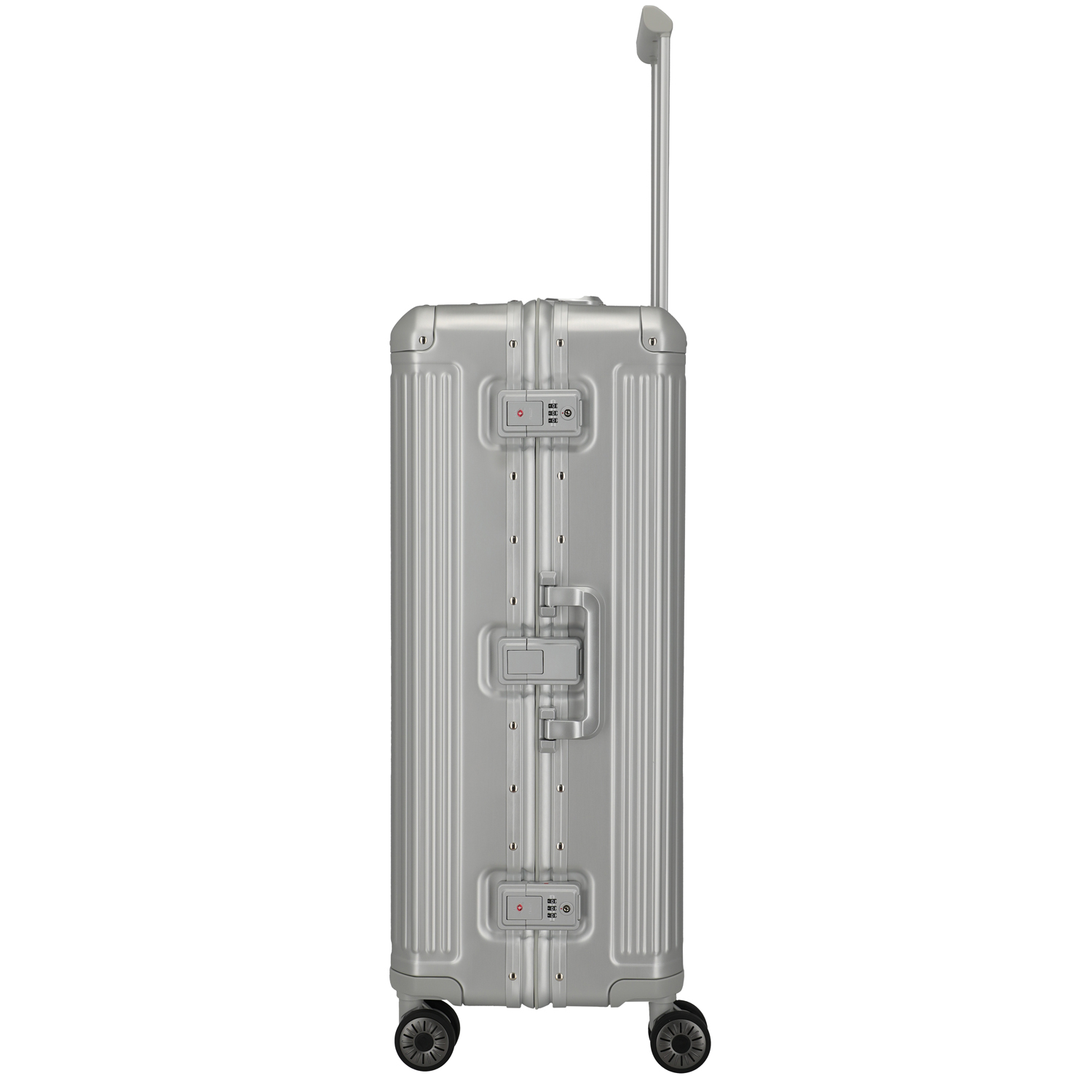 Travelite Aluminium Trolley 4 Rollen L NEXT silber