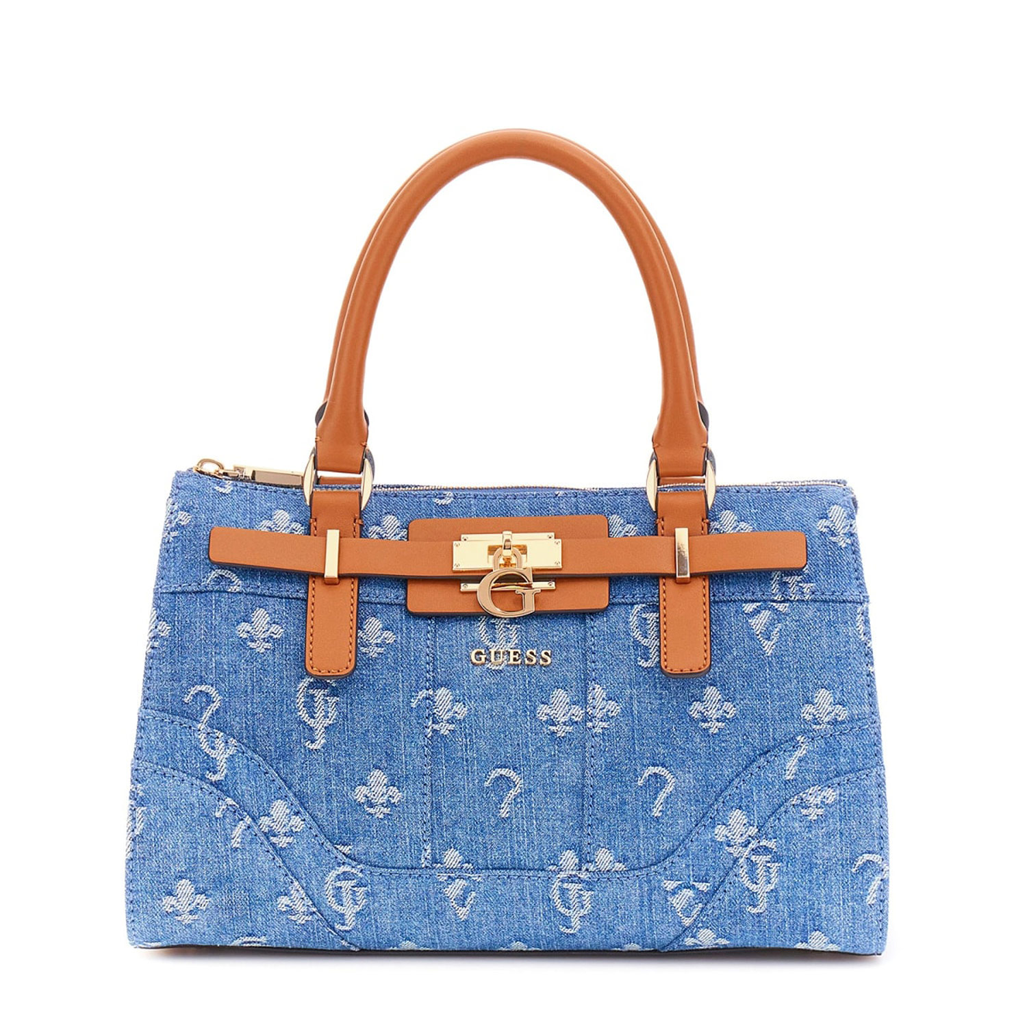 GUESS Handtasche Greyson II Denim/Caramel Abbildung 1