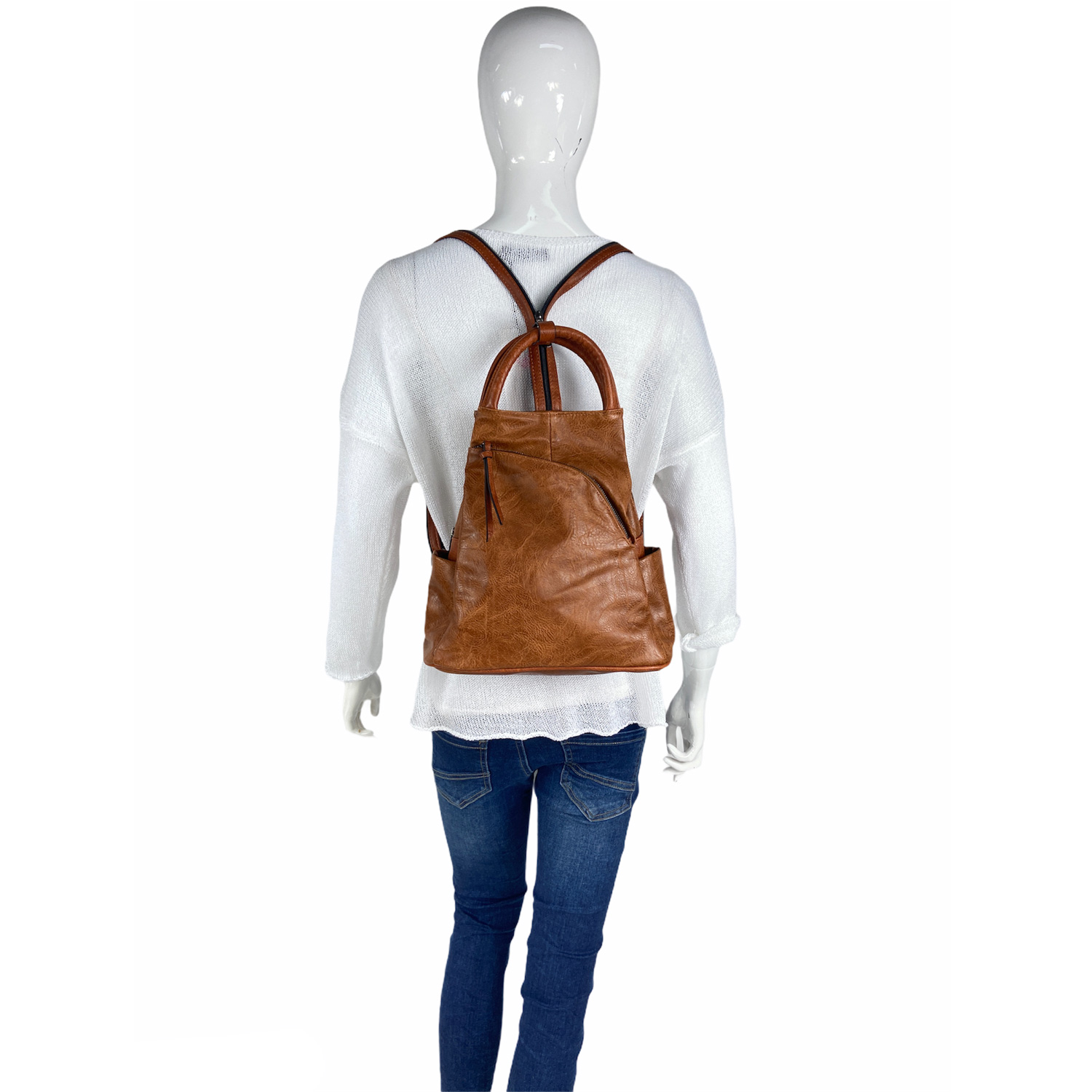 Antonio Damen Freizeit Rucksack - Camel Abbildung 5