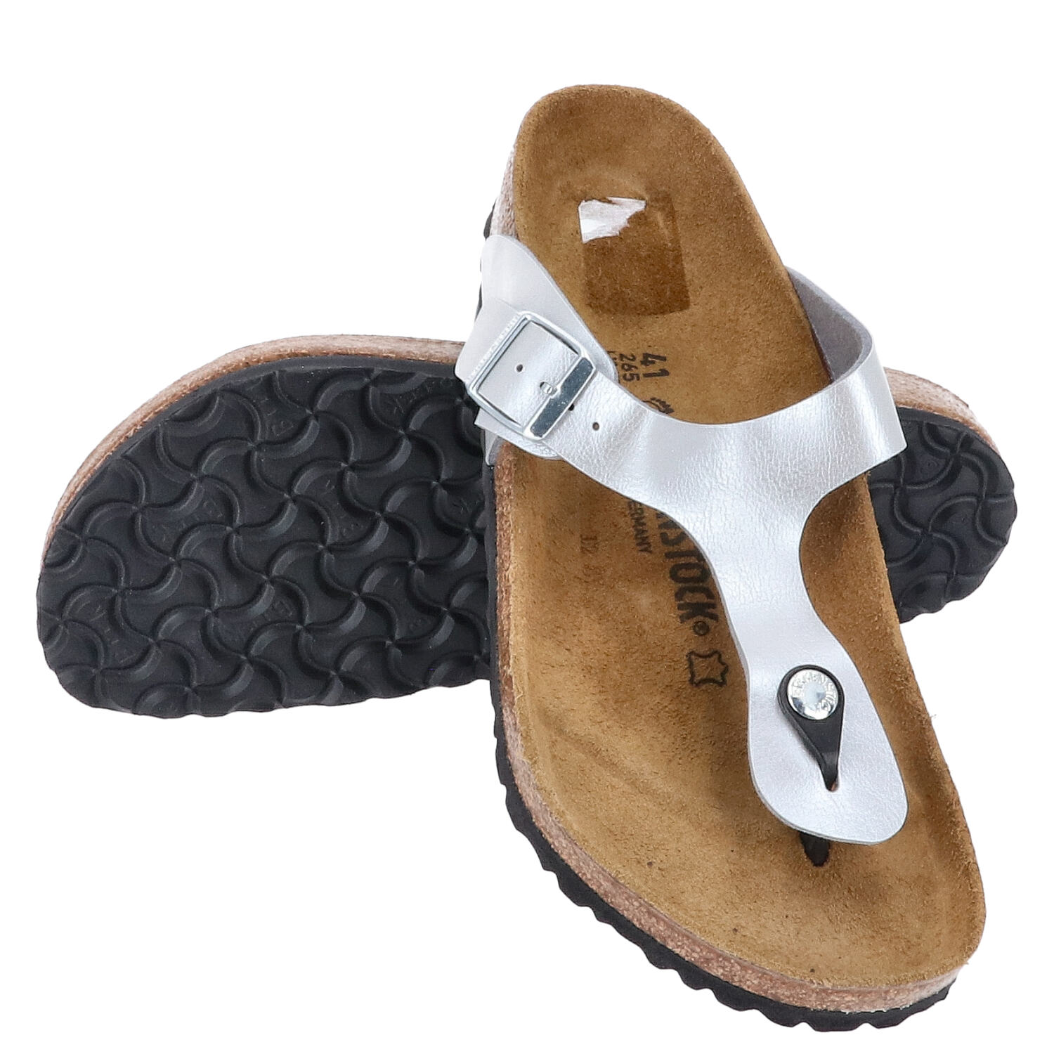 Birkenstock Sandalen Größe 41 Gizeh BS silver  
