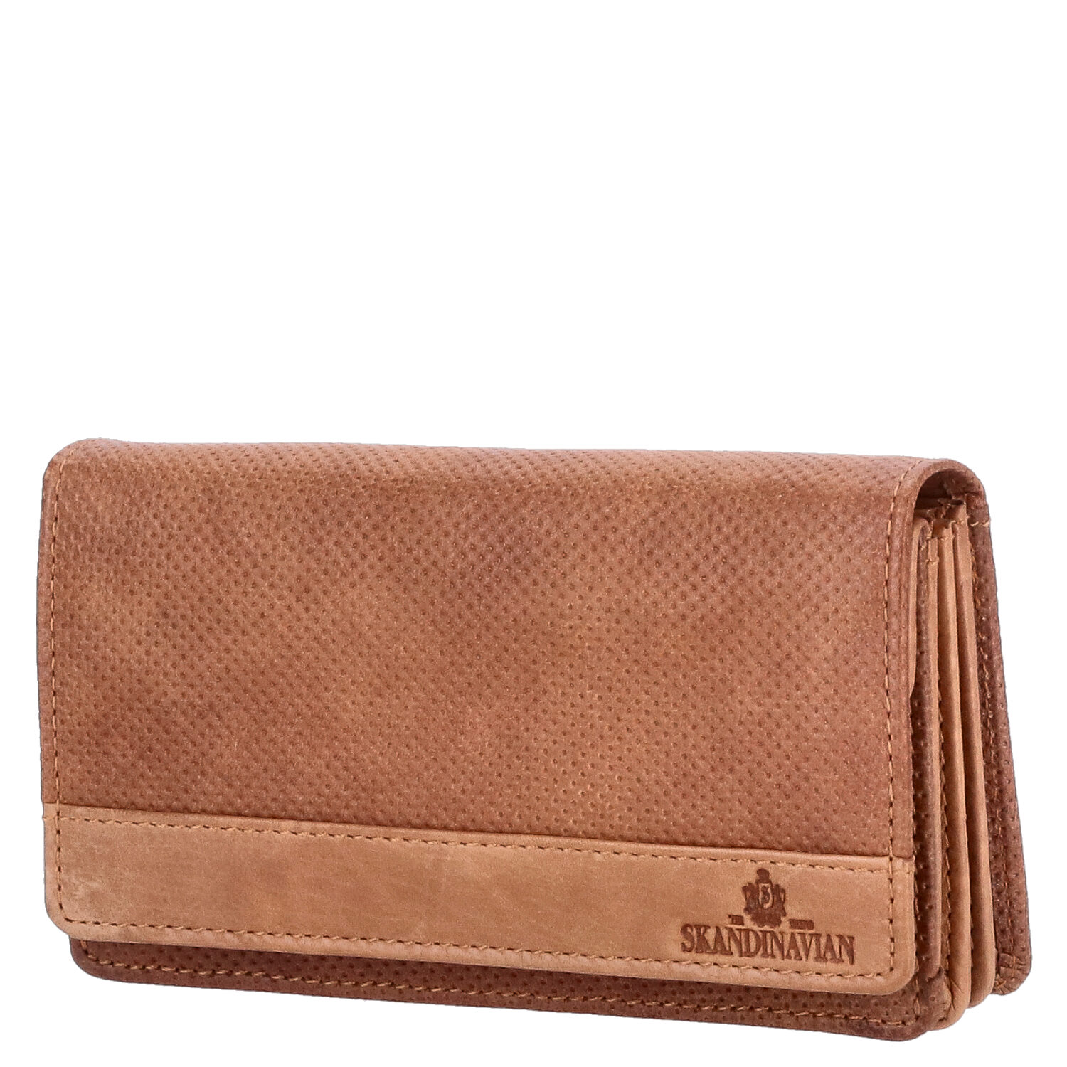 The Skandinavian Brand Damen Leder Geldbörse Quer  Cognac Abbildung 1