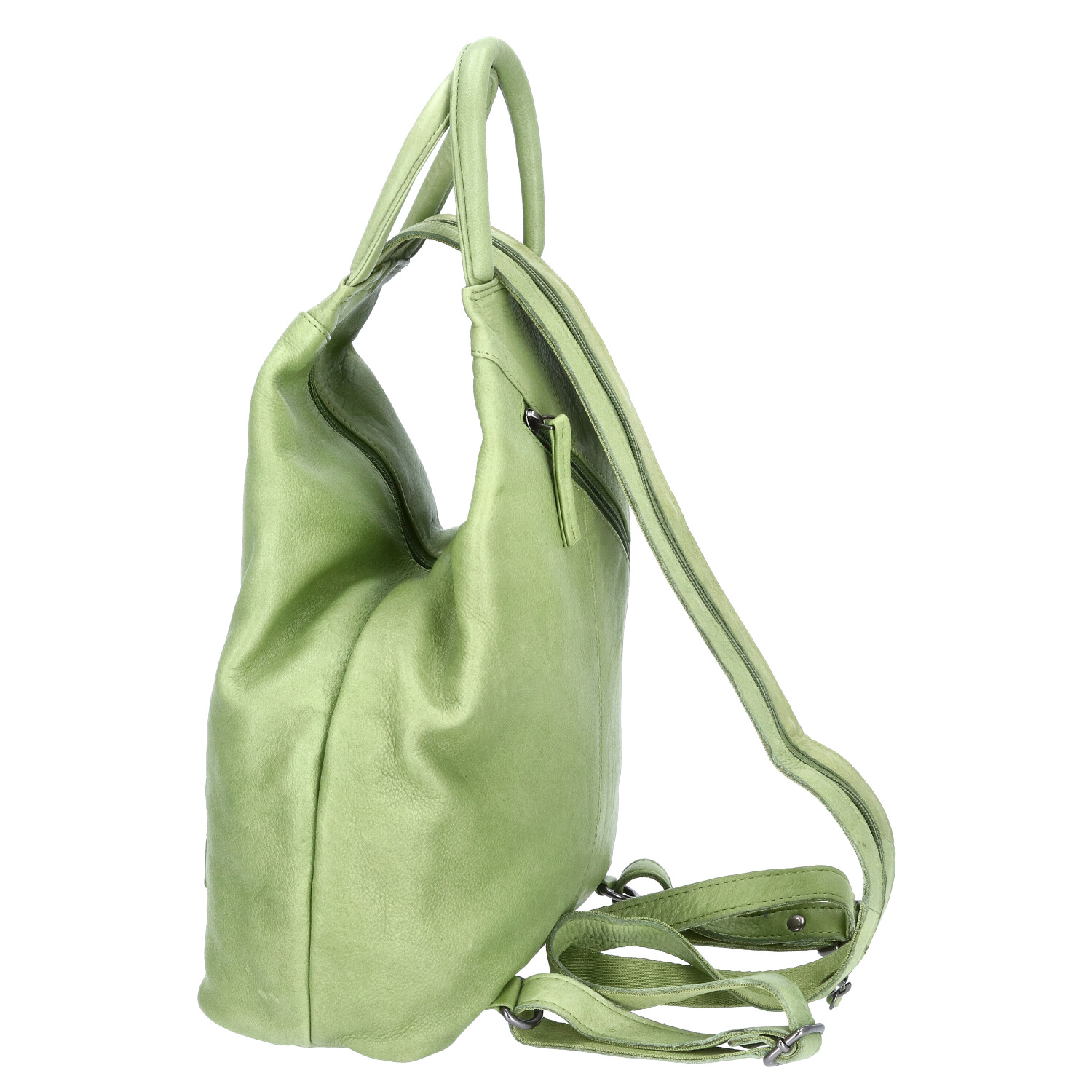 The Skandinavian Brand Damen Leder Rucksack - Green Abbildung 5