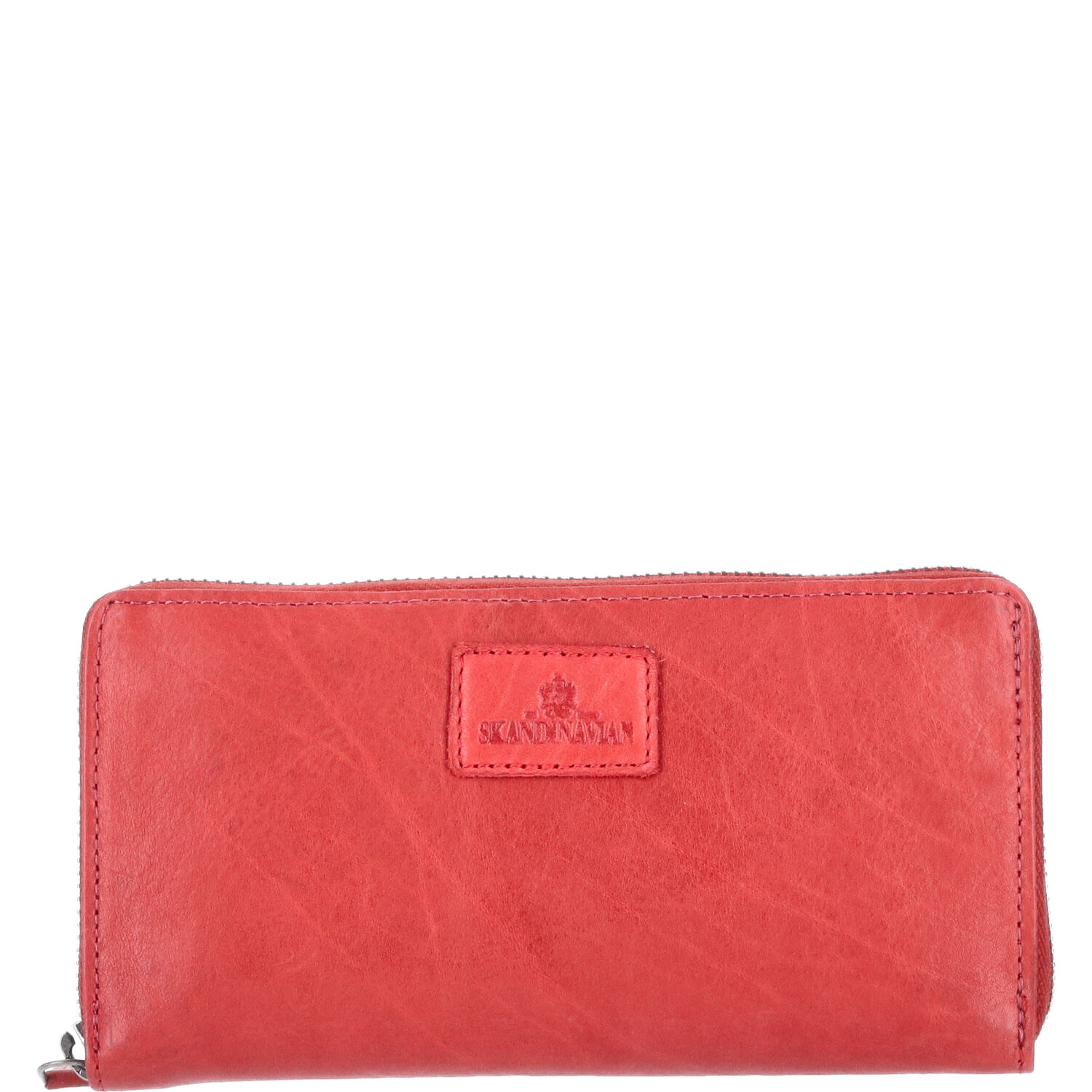 The Skandinavian Brand Lady Zip Wallet Washed Leather - rot Abbildung 2