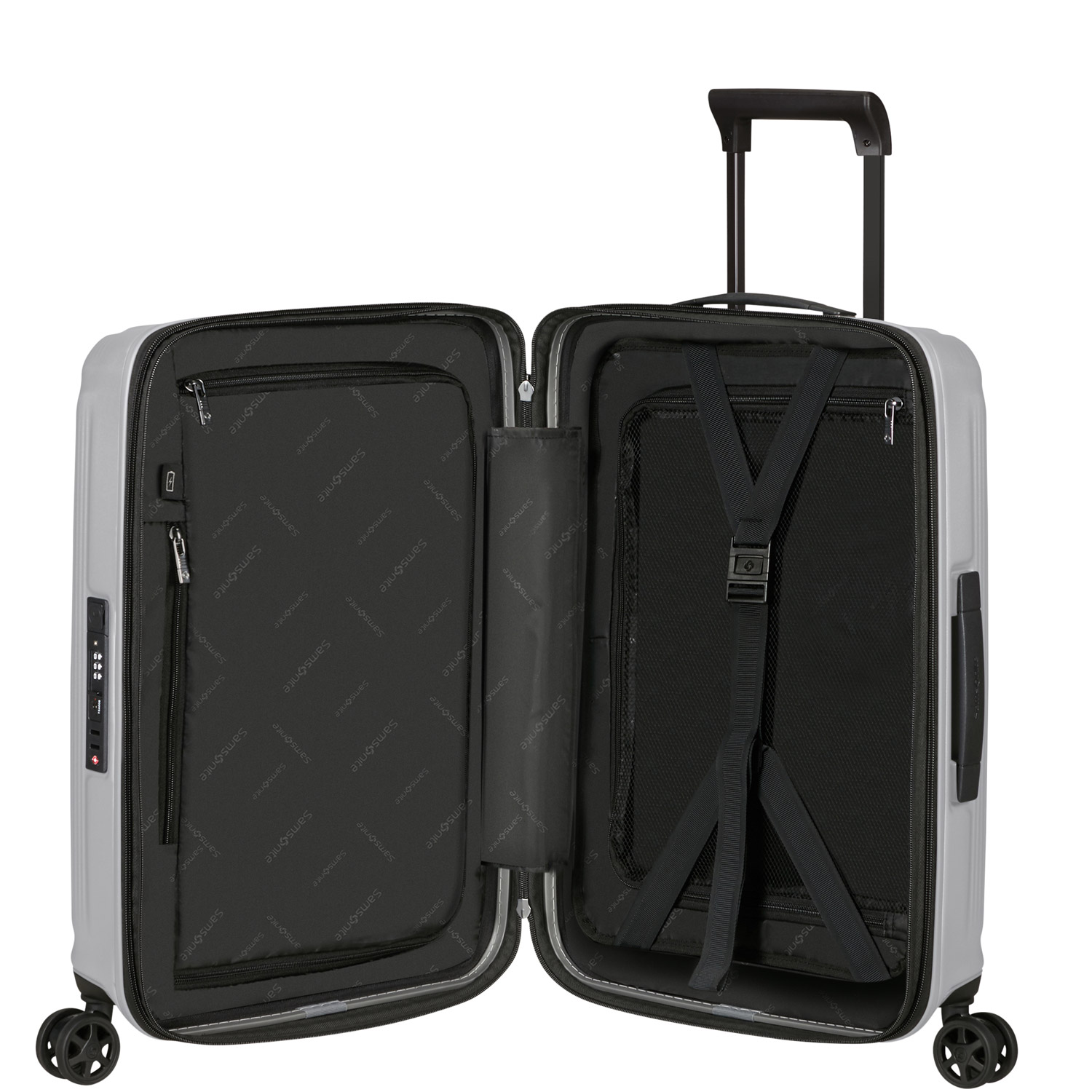 Samsonite Trolley mit 4 Rollen 55cm EXP. Nuon Matt Silver