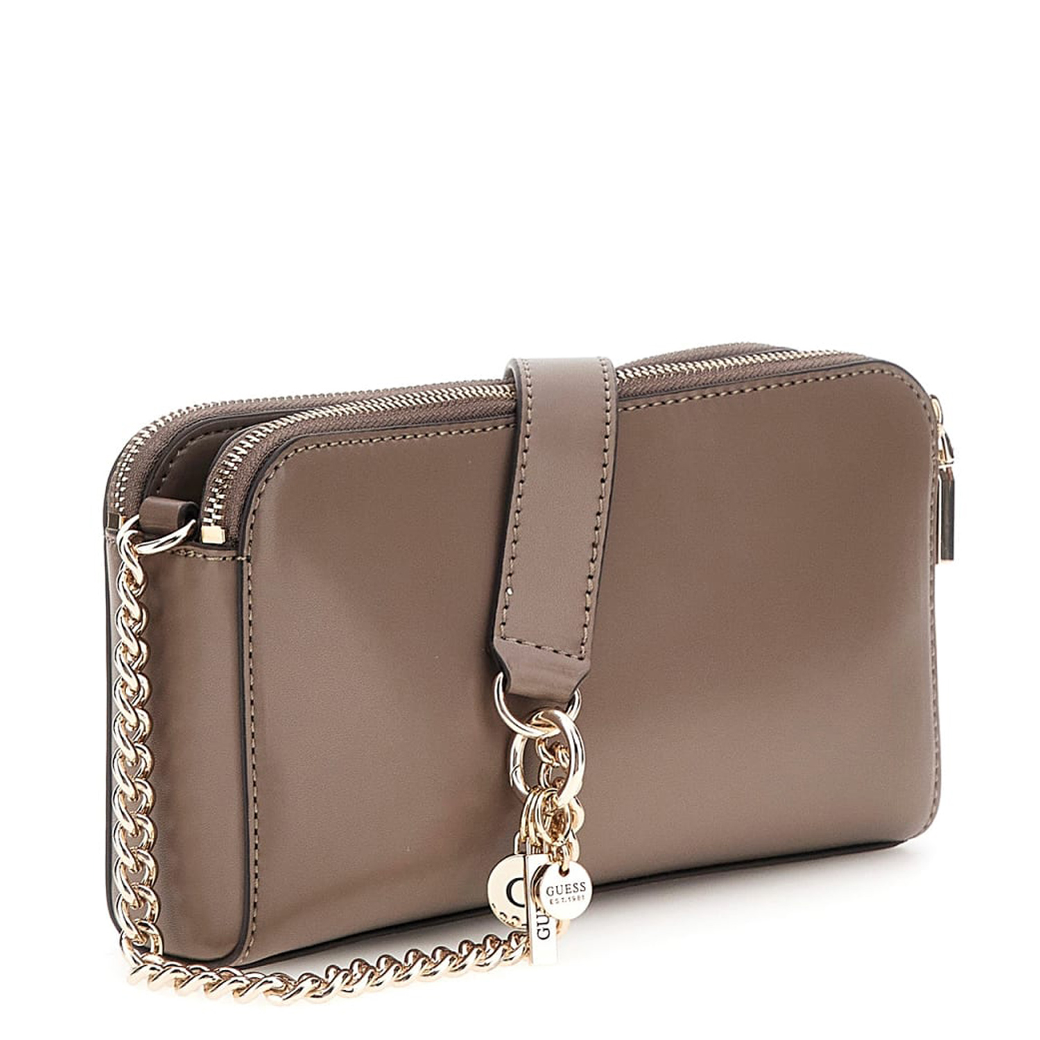 GUESS Clutch Umhängetasche Daryna Dark Taupe Abbildung 2 GUESS Clutch Umhängetasche Daryna Dark Taupe Abbildung 2