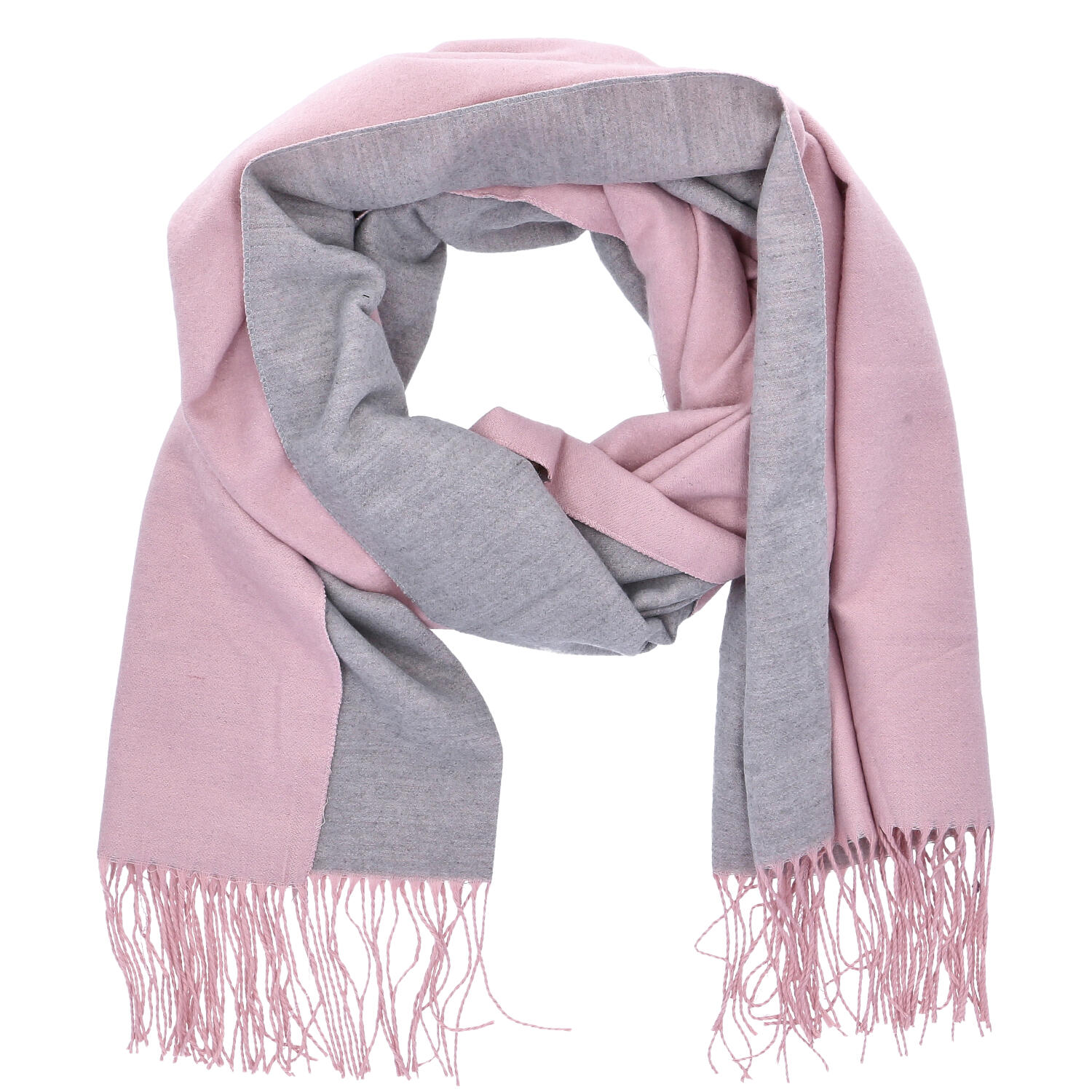 Antonio Damen Schal soft Cashmera double face  rosa/grau