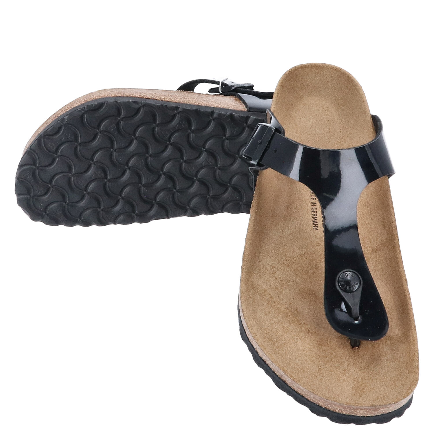 Birkenstock Sandalen Größe 41 Gizeh BS Black Patent  