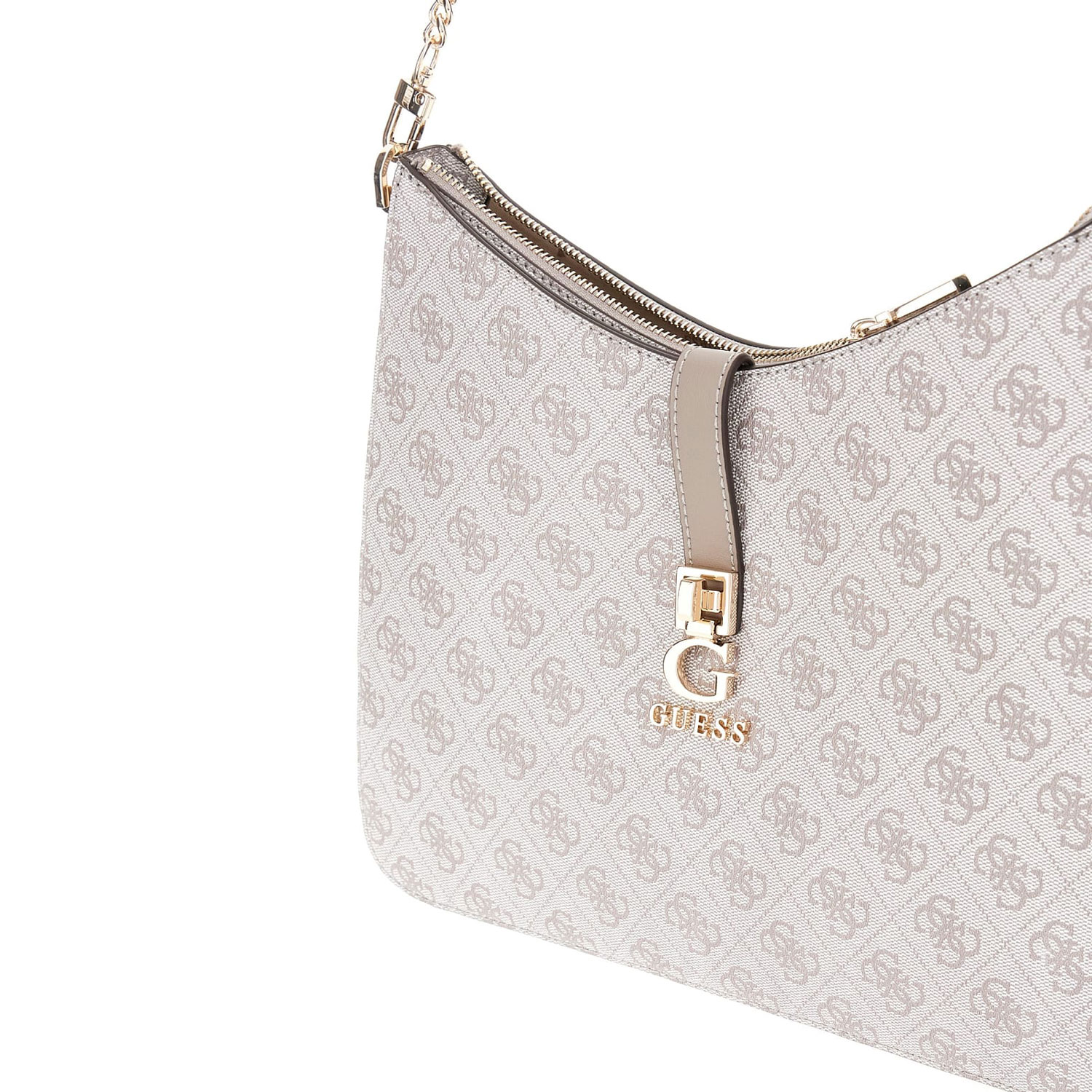GUESS Schultertasche Zamira Dark Taupe Logo Abbildung 3