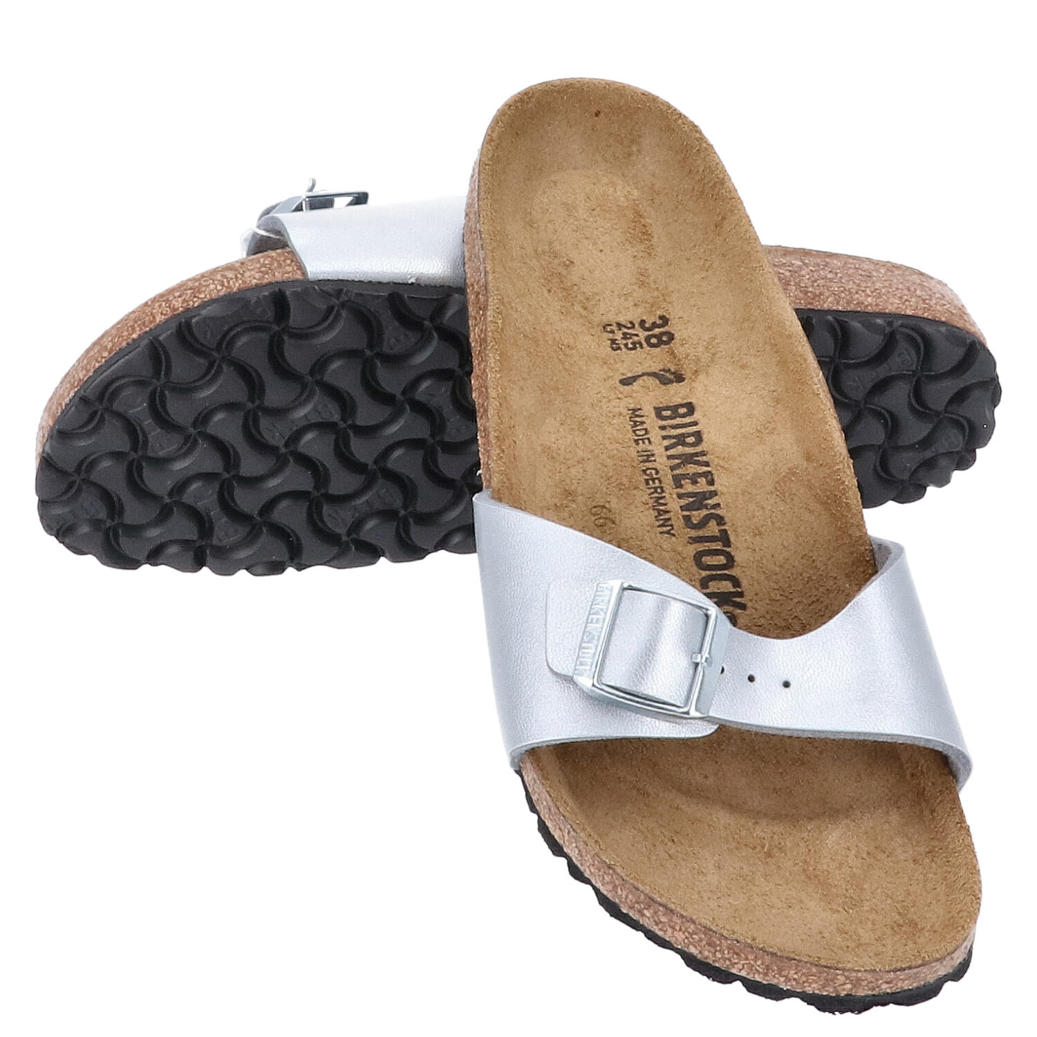 Birkenstock Sandalen Größe 38 Madrid BS silver  