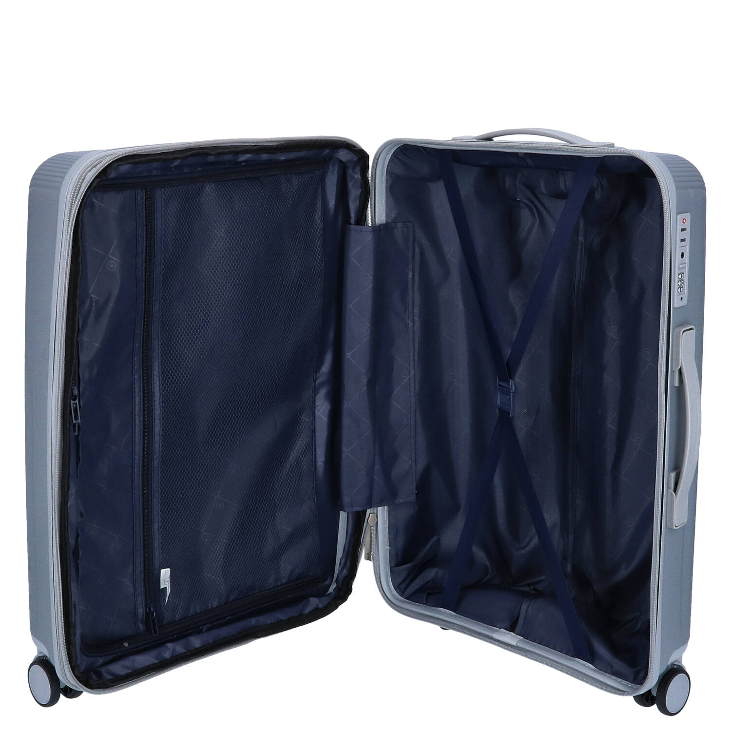 DYX 4 Rollen Koffer M 67 cm Palermo silber Abbildung 8