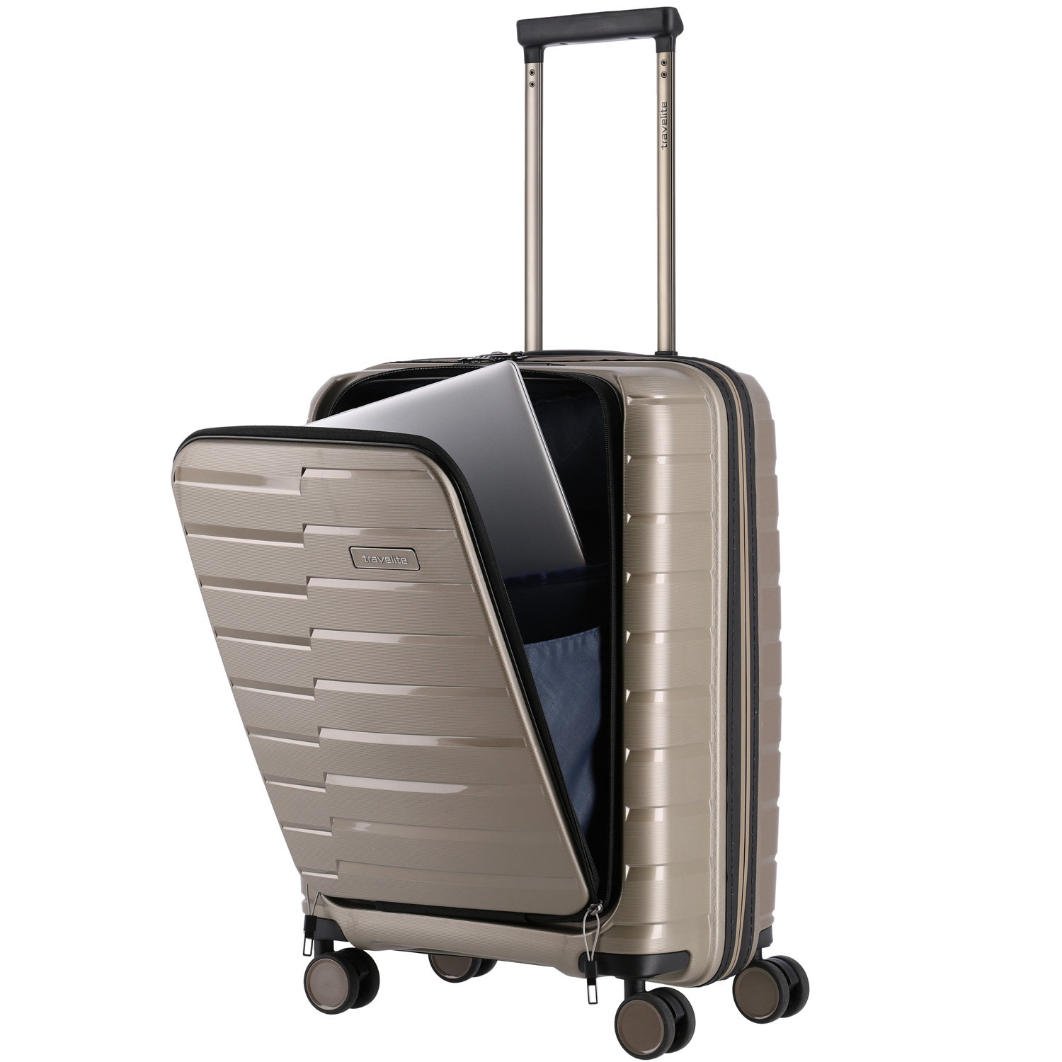 Travelite 4-Rad Trolley S mit Vortasche Air Base champagner Abbildung 6