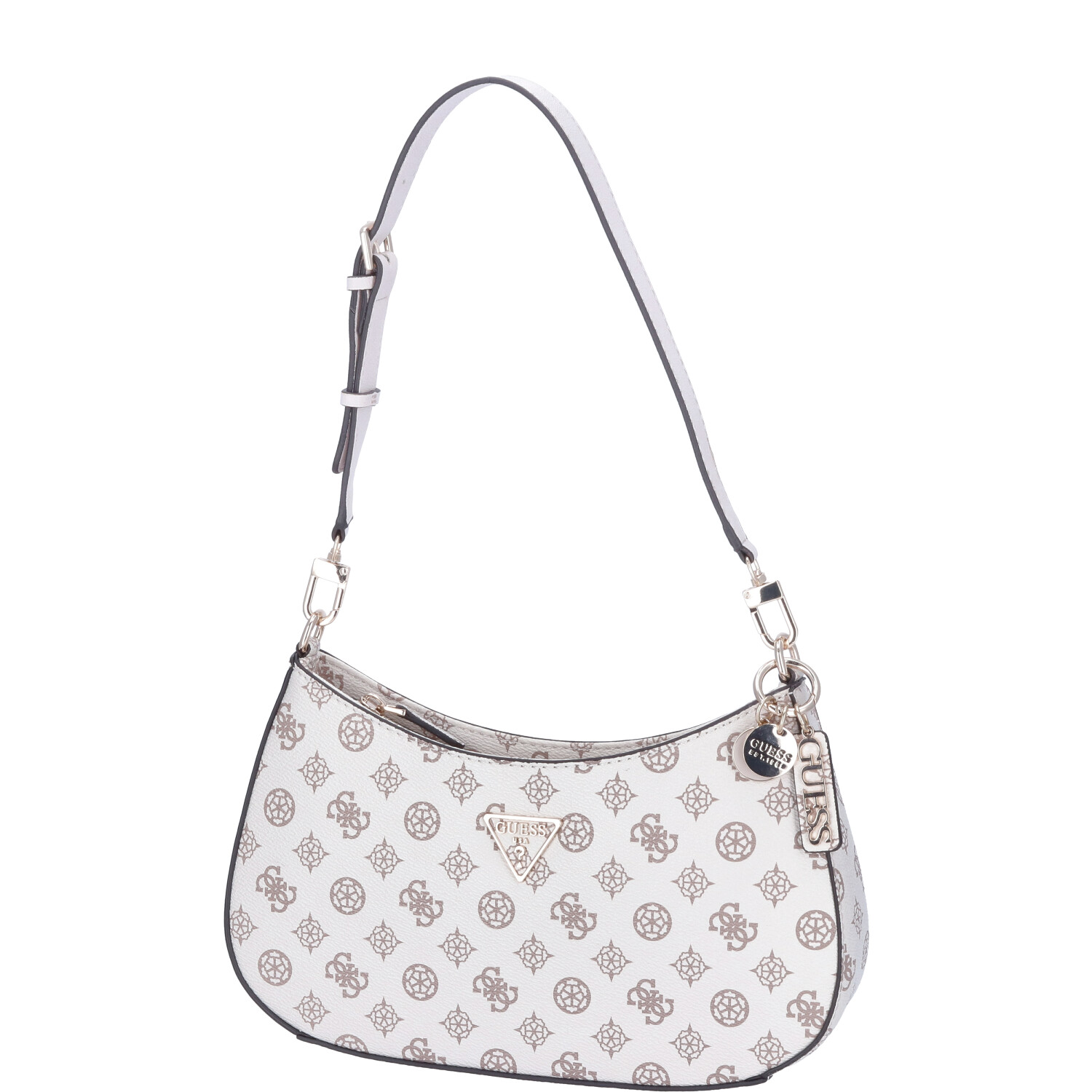 GUESS Damen Schultertasche Noelle Cream Logo