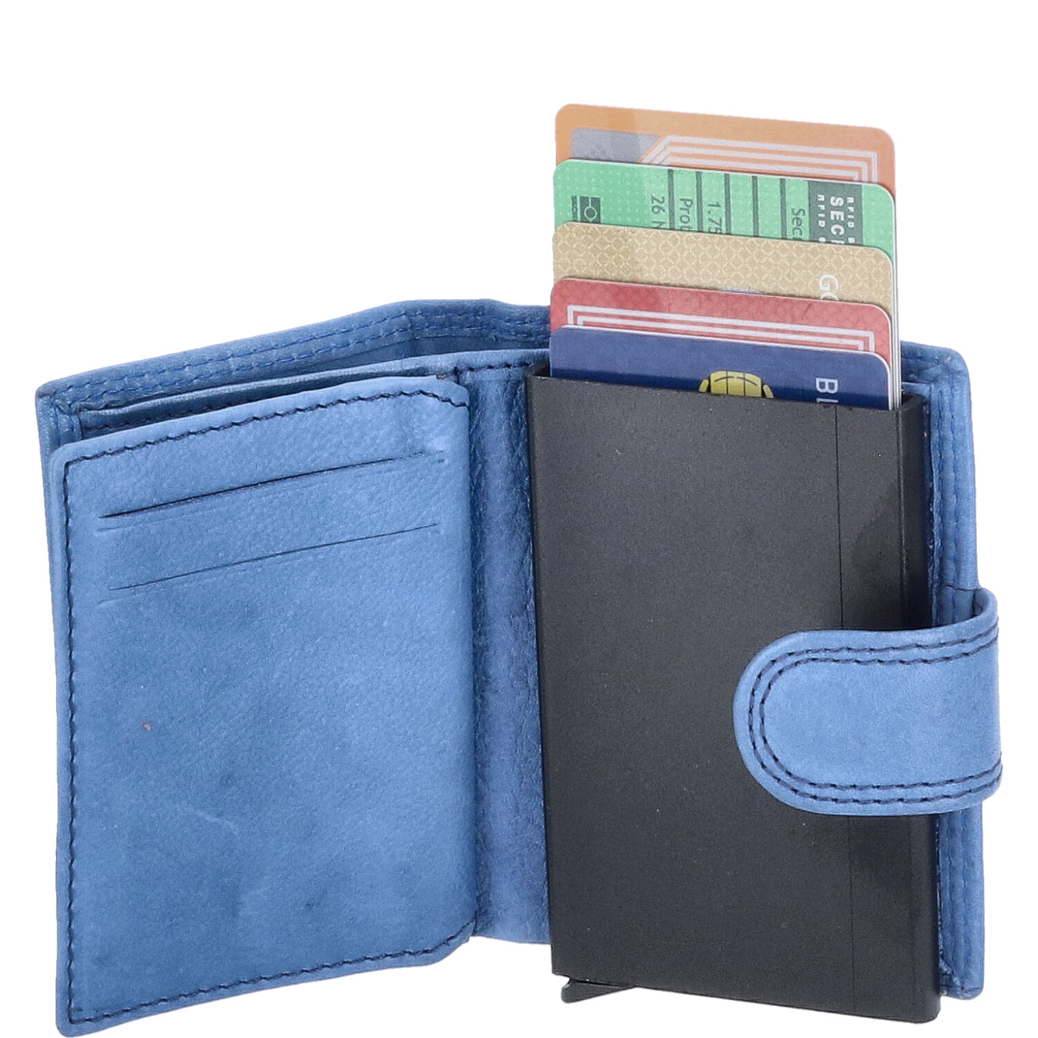 The Skandinavian Brand Kreditkarten Etui Leder  blau