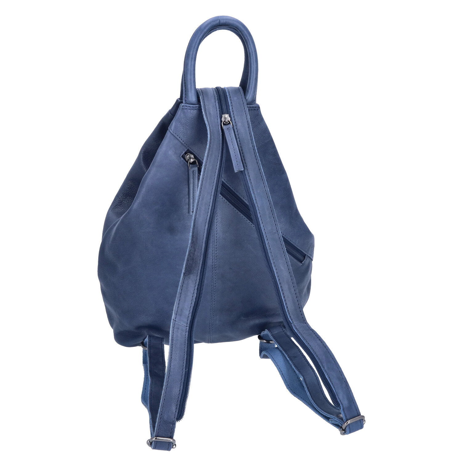 The Skandinavian Brand Damen Leder Rucksack - Blue Abbildung 2