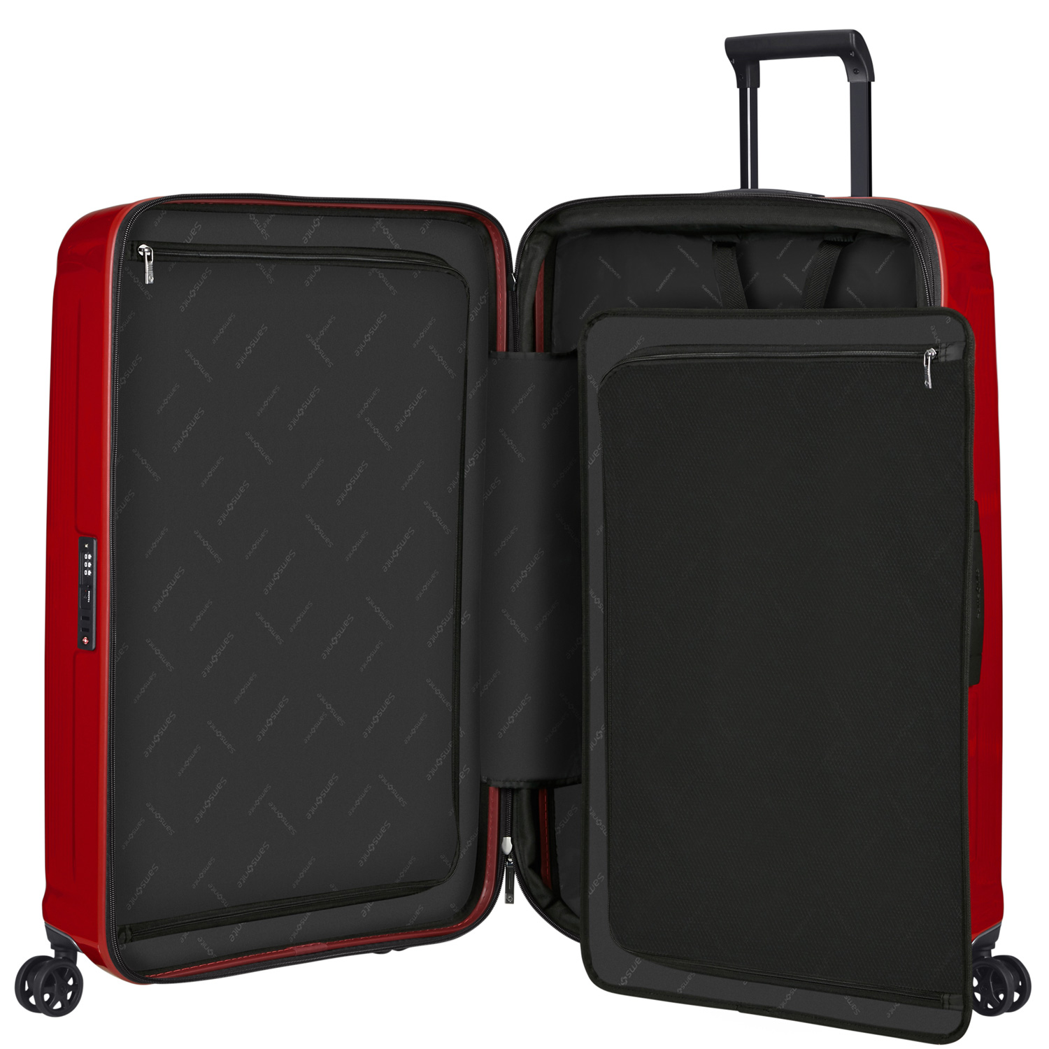 Samsonite Trolley mit 4 Rollen 75cm EXP. Nuon metallic red