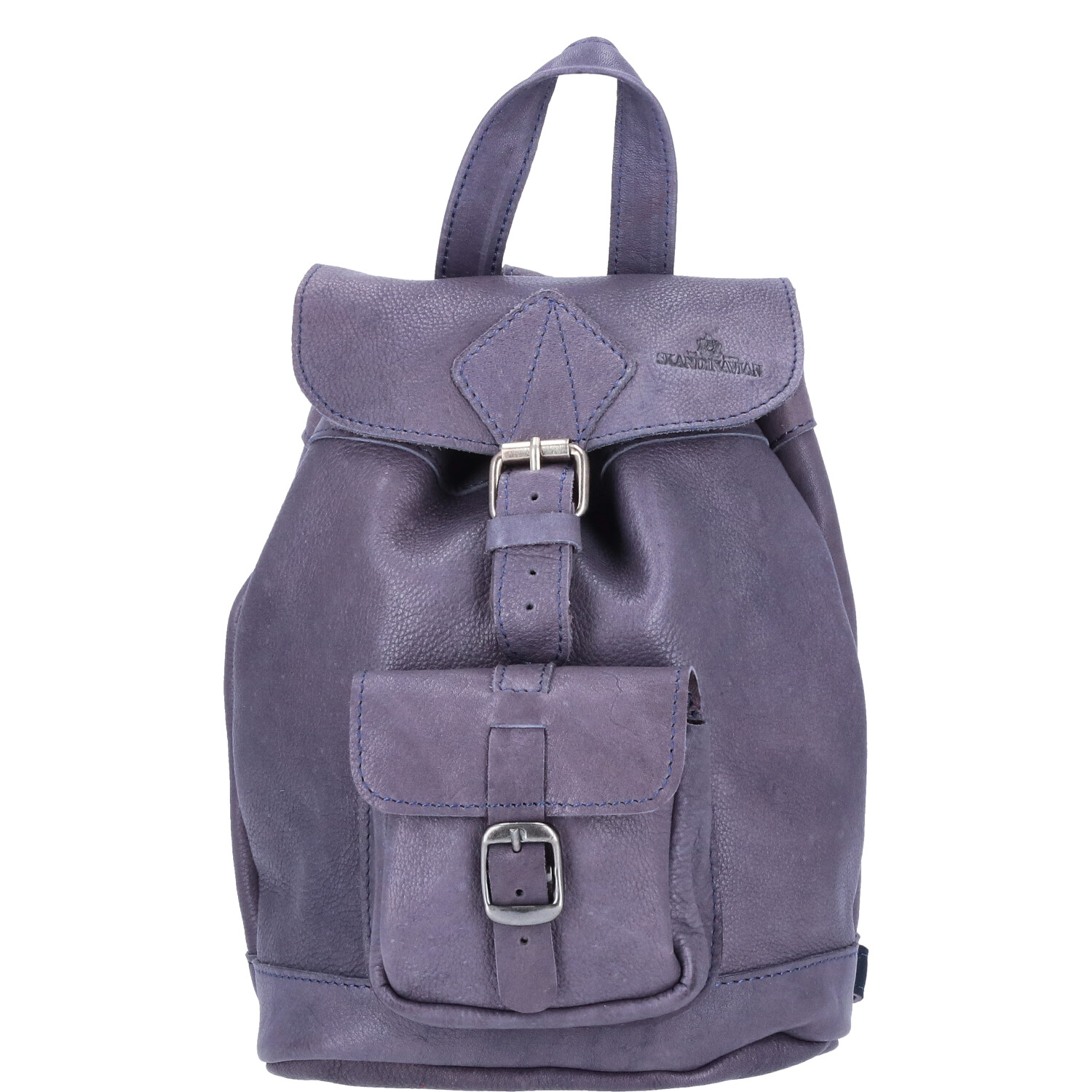 The Skandinavian Brand Damen Lederrucksack mini Style  blau