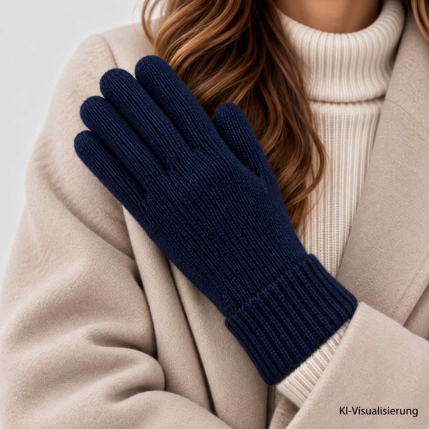 Antonio Kuschelige Damenhandschuhe mit Innenfutter - navy Abbildung 2