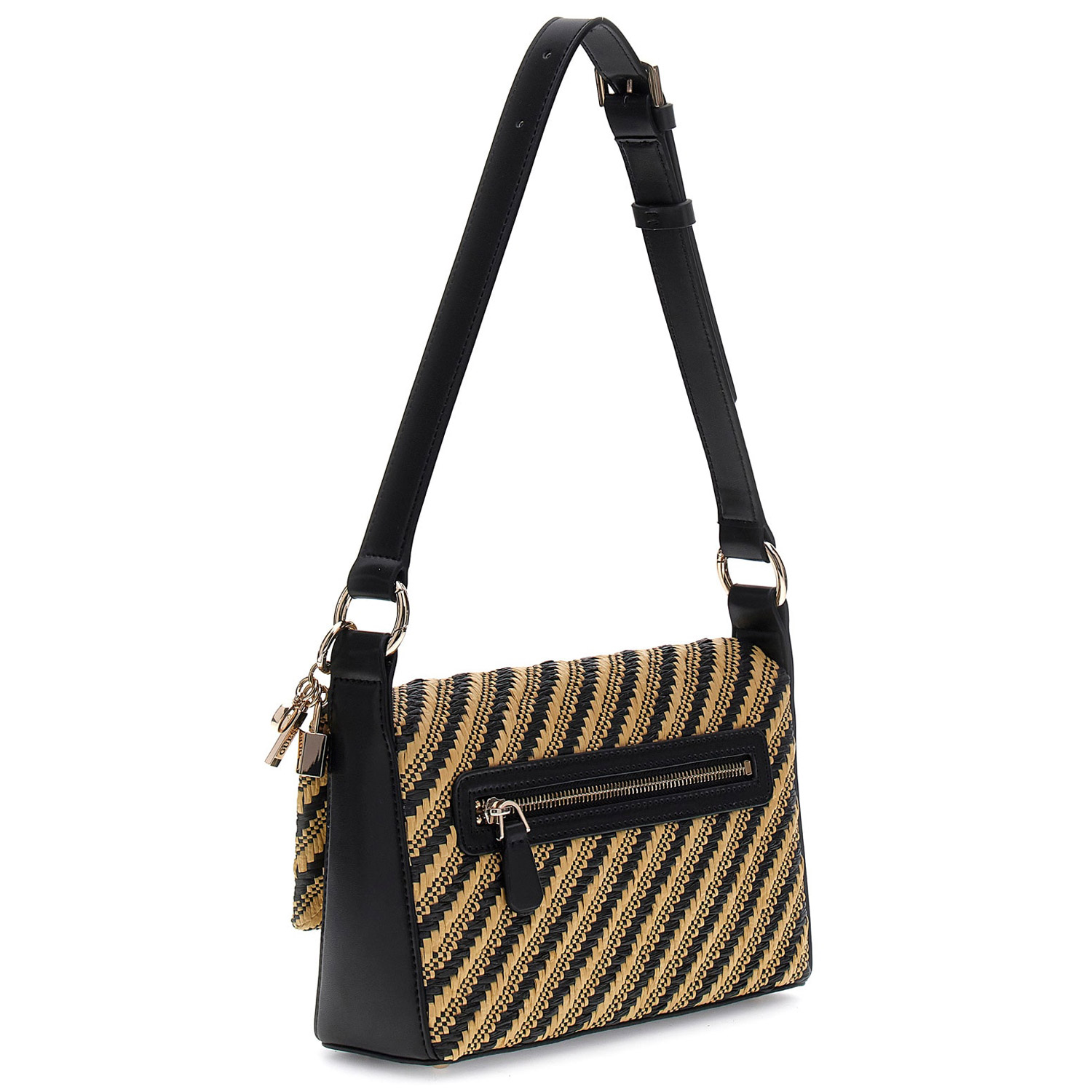 GUESS Schultertasche Simona natural/black Abbildung 2 GUESS Schultertasche Simona natural/black Abbildung 2