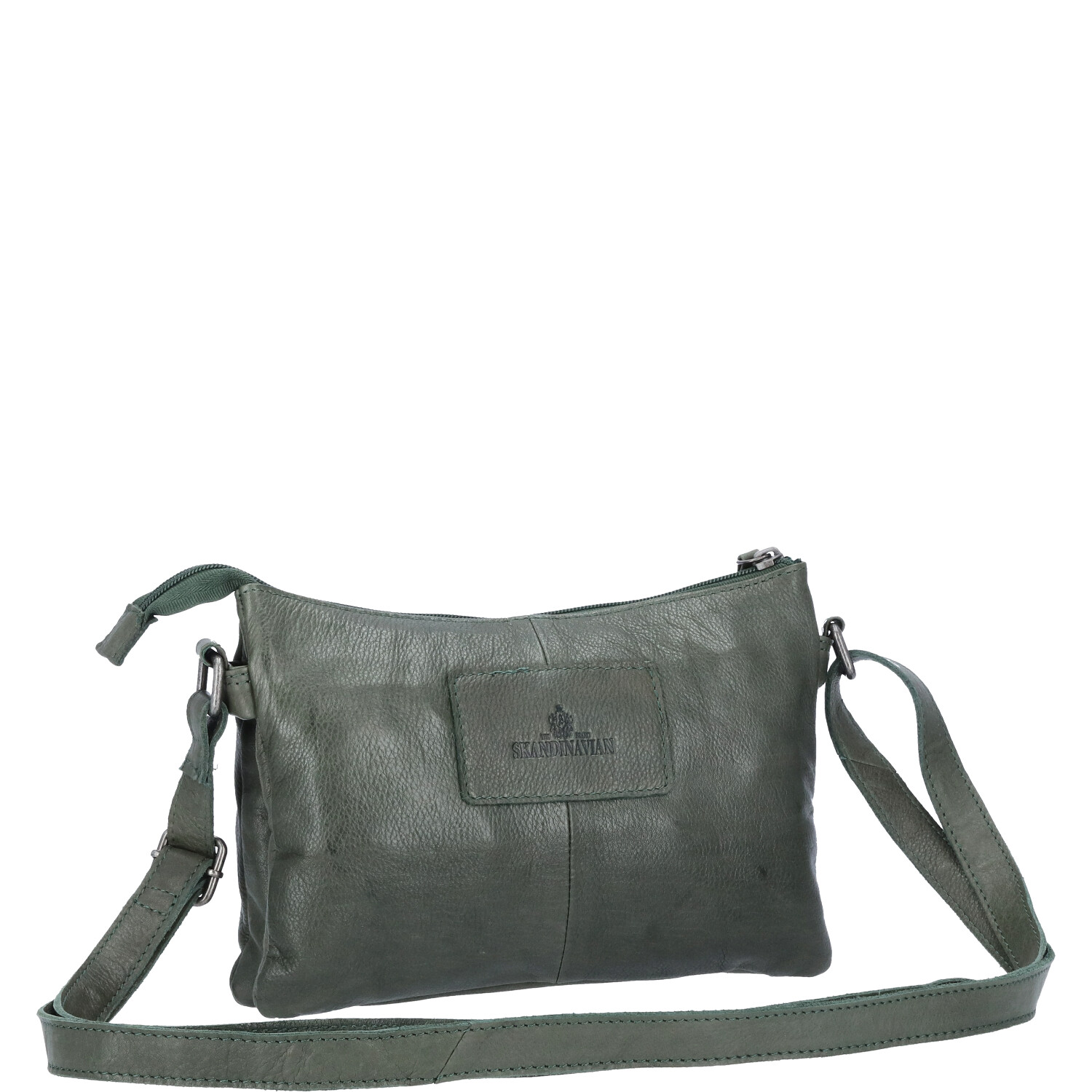 The Skandinavian Brand Damen Ledertasche, Umhängetasche - grün Abbildung 4