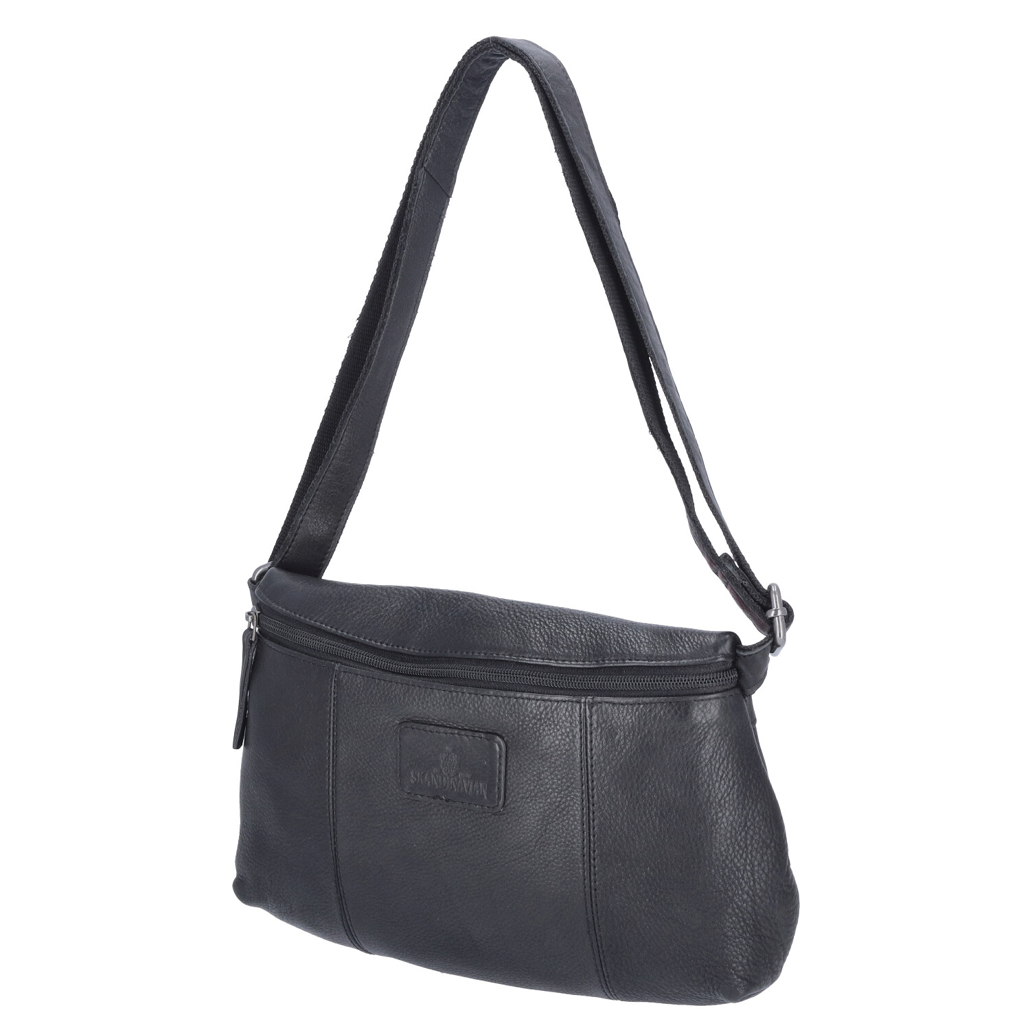 The Skandinavian Brand Leder Crossbody Bag  Black