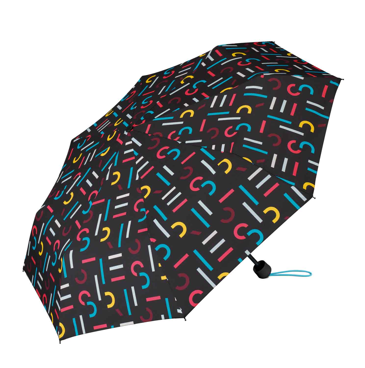 Happy Rain Taschenschirm mit Shopper 2 in 1 supermini with shopper letterjam multicolor Abbildung 1 Happy Rain Taschenschirm mit Shopper 2 in 1 supermini with shopper letterjam multicolor Abbildung 1