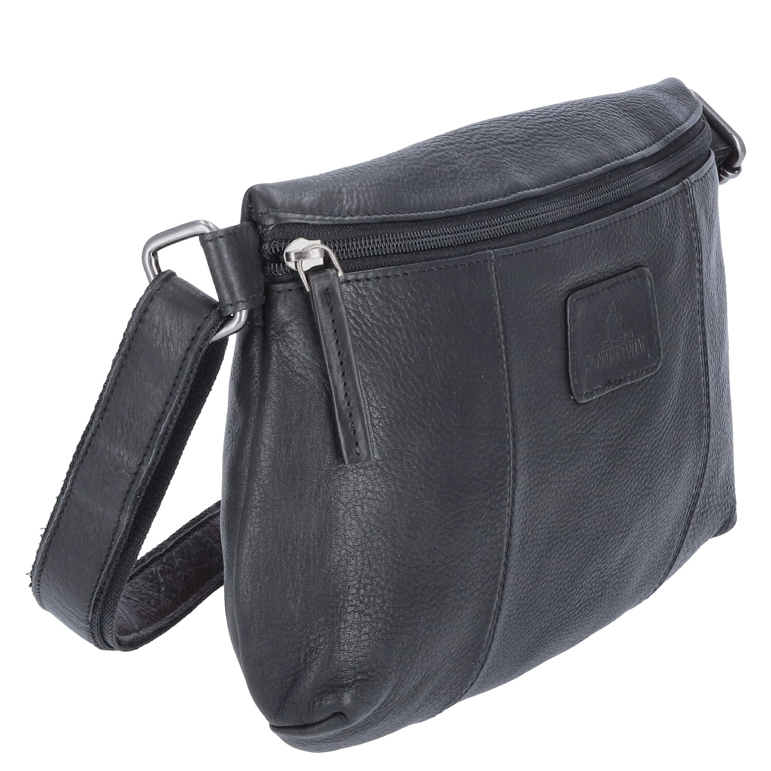 The Skandinavian Brand Leder Crossbody Bag  Black