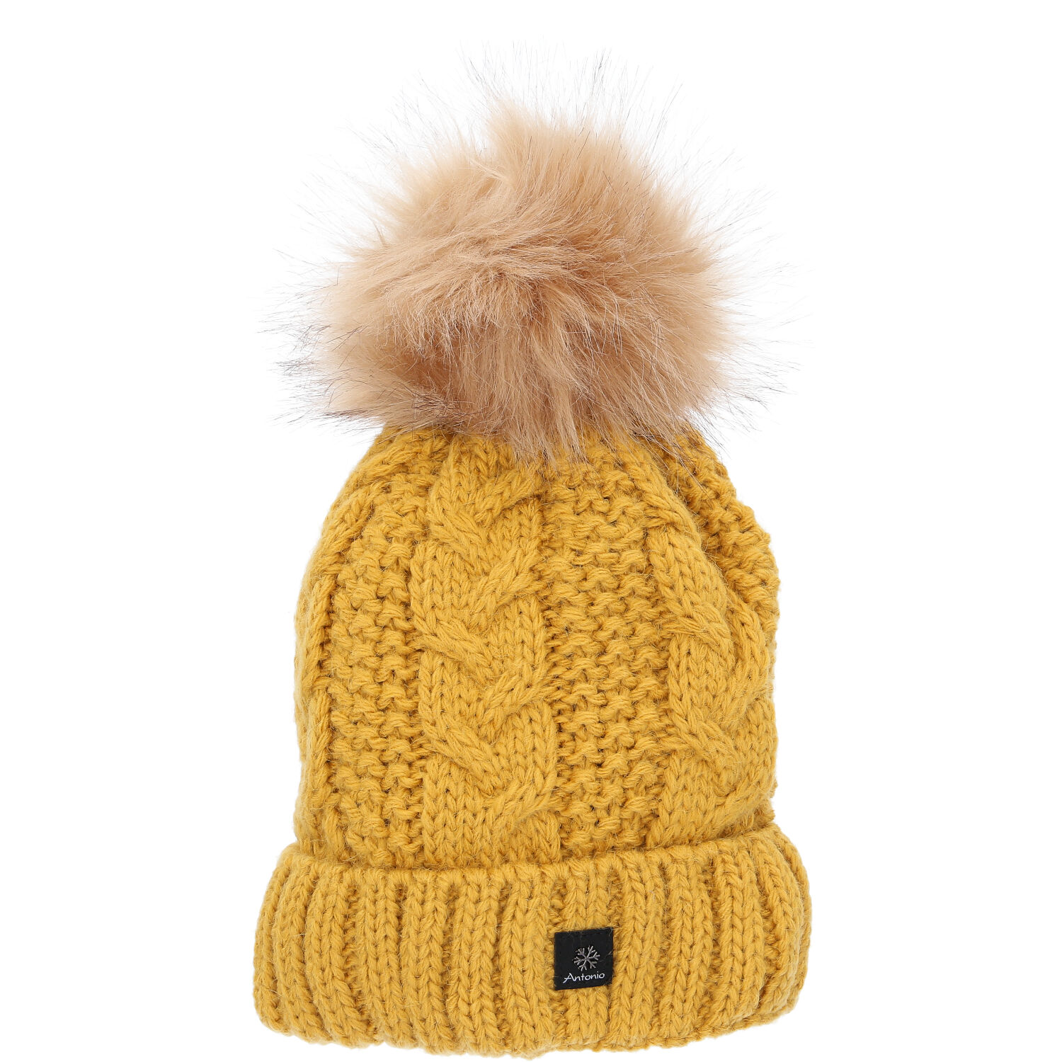 Antonio Damen Strick Mütze Beanie  yellow Abbildung 1 Antonio Damen Strick Mütze Beanie  yellow Abbildung 1