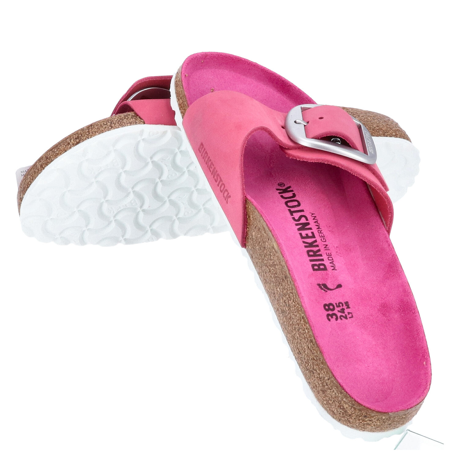 Birkenstock Sandalen Größe 38 Madrid Big Buckle Fuchsia Tulip  