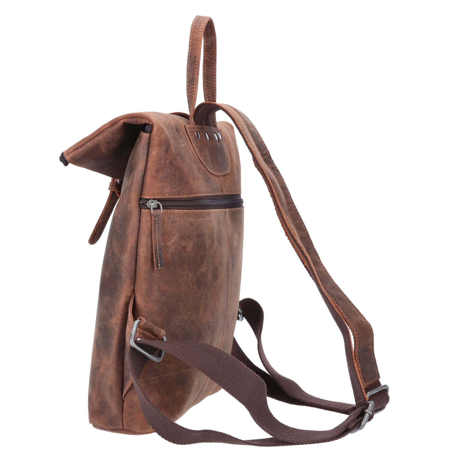 The Skandinavian Brand Leder Rucksack  braun