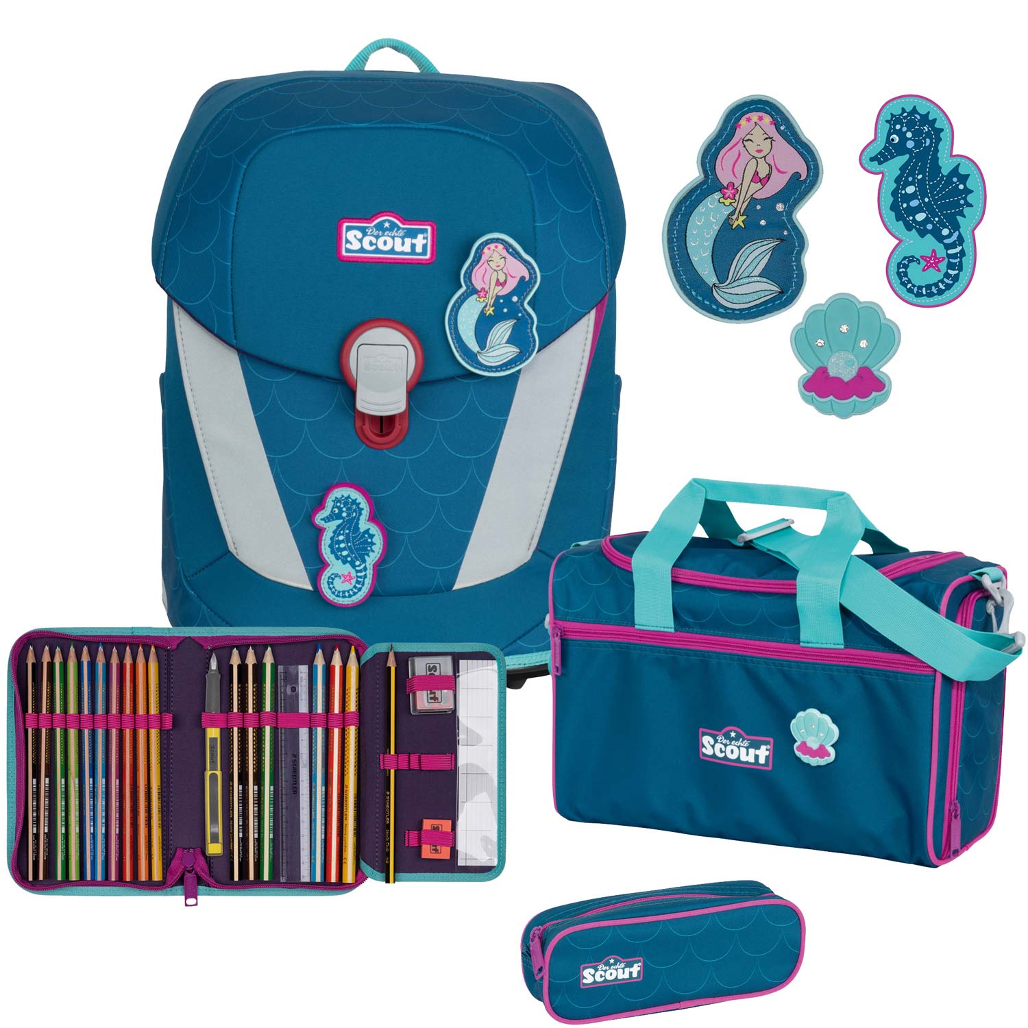 Scout Schulranzen-Set 4-teilig Sunny II Mermaid