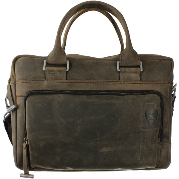 Strellson Briefbag MHZ Leder Businesstasche Richmond braun