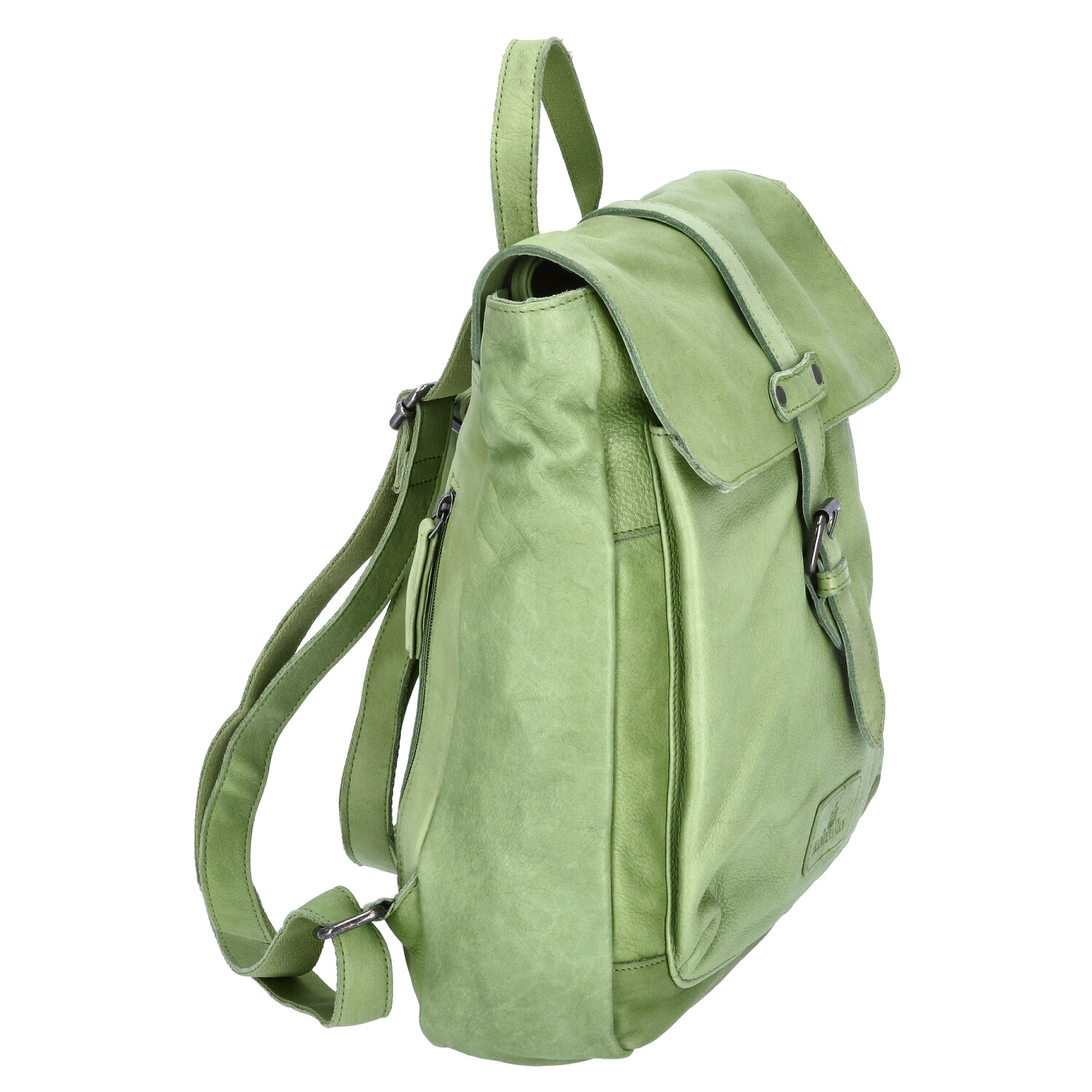 The Skandinavian Brand Damen Leder Rucksack - Green Abbildung 3
