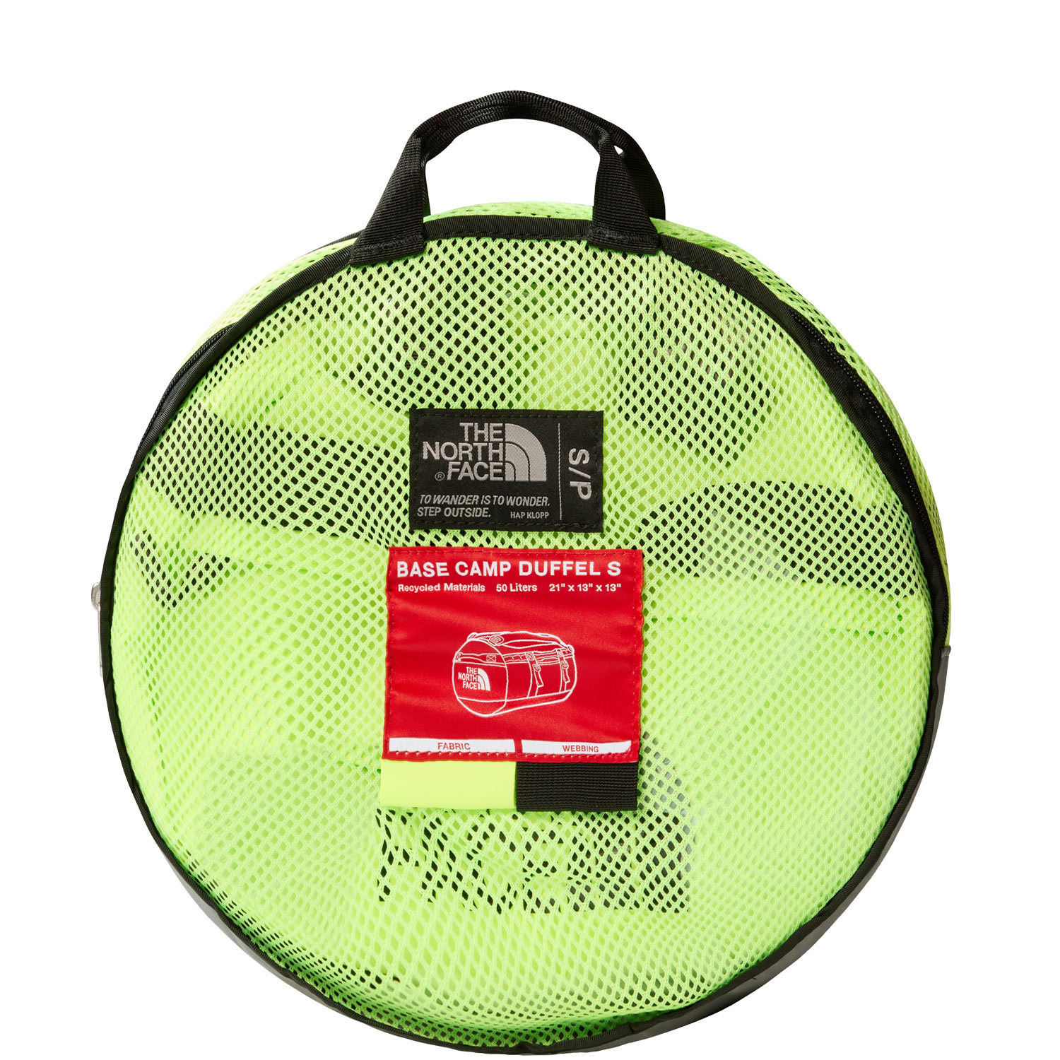 The North Face Reise/-Sporttasche Rucksack Base Camp Duffel S Safety Green-TNF Black Abbildung 4