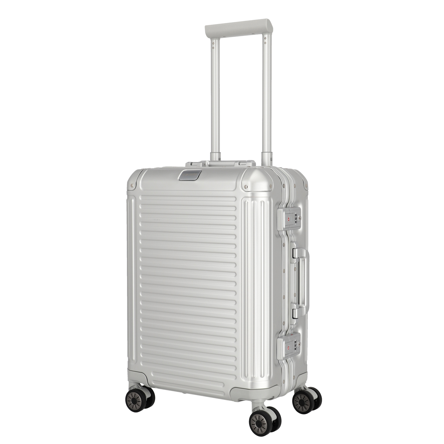 Travelite Aluminium Trolley 4 Rollen S NEXT silber