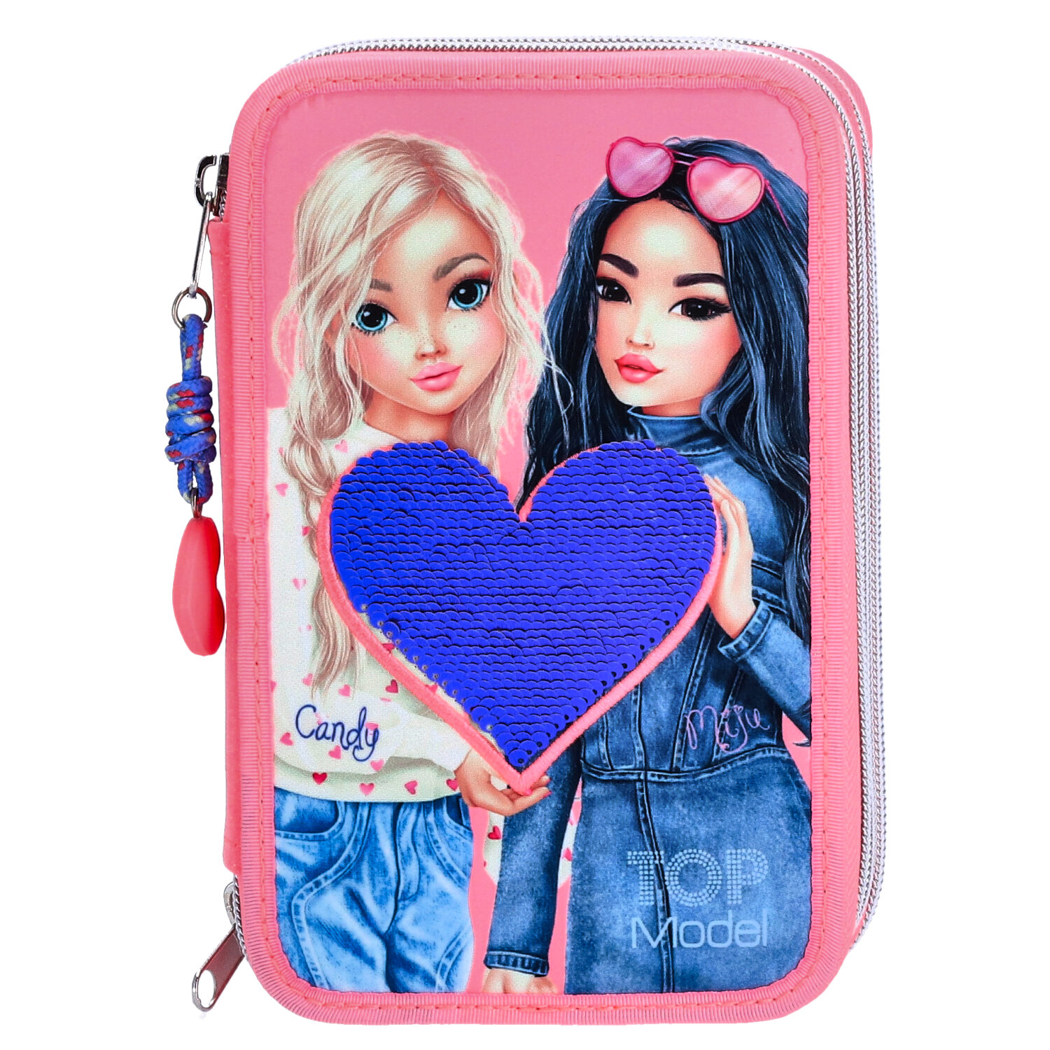 Depesche 3-Fach Federtasche mit Wendepailletten TOPModel 80-Rot Abbildung 2