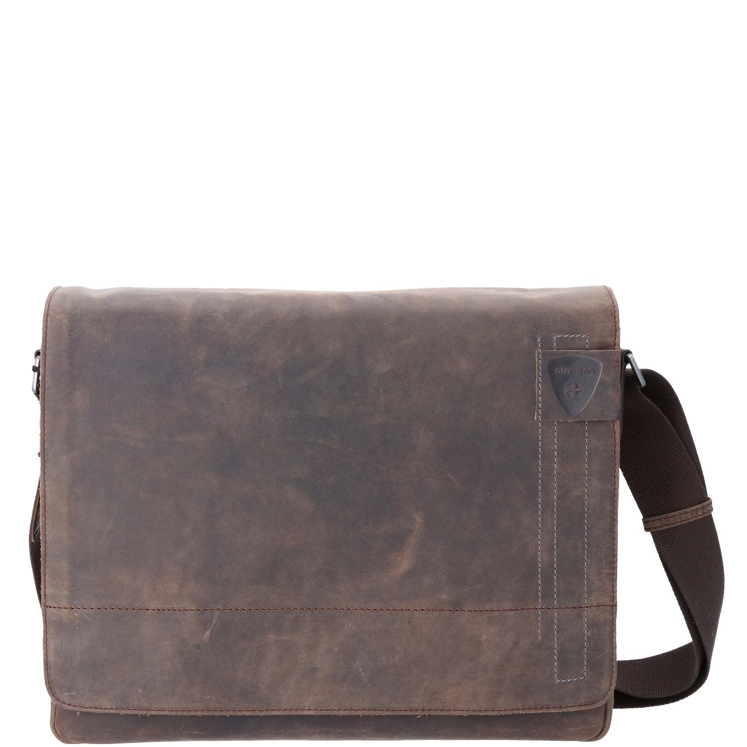 Strellson Leder Messenger Richmond Jeremy dark brown