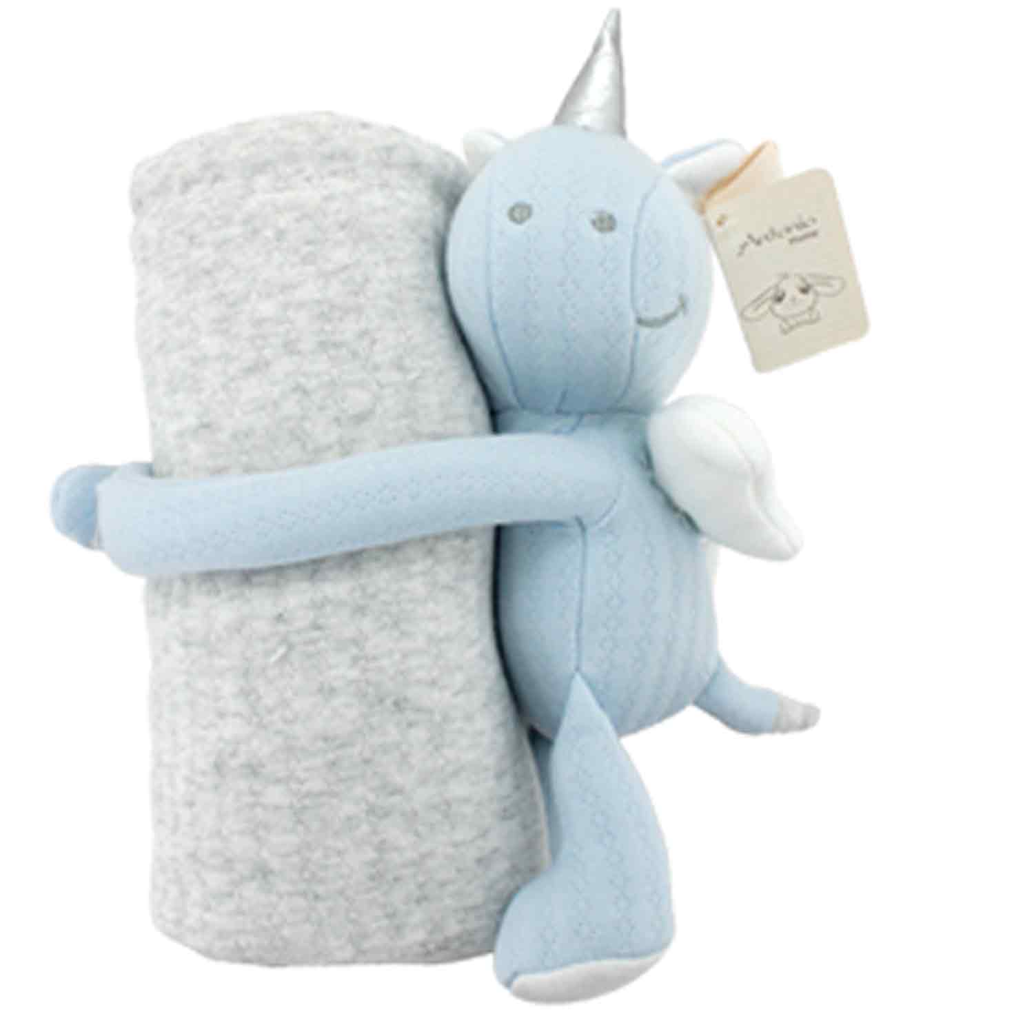 Antonio Baby-Kuscheldecke Einhorn blau Abbildung 1