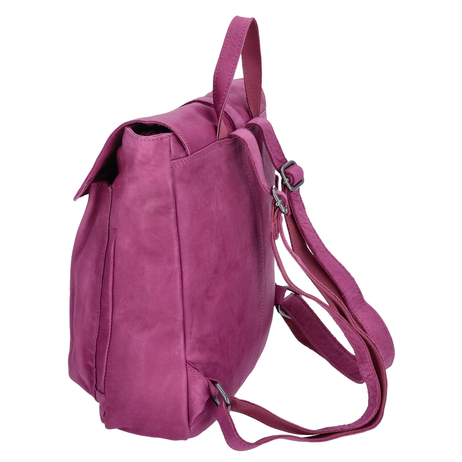 The Skandinavian Brand Damen Leder Rucksack - Purple Abbildung 4