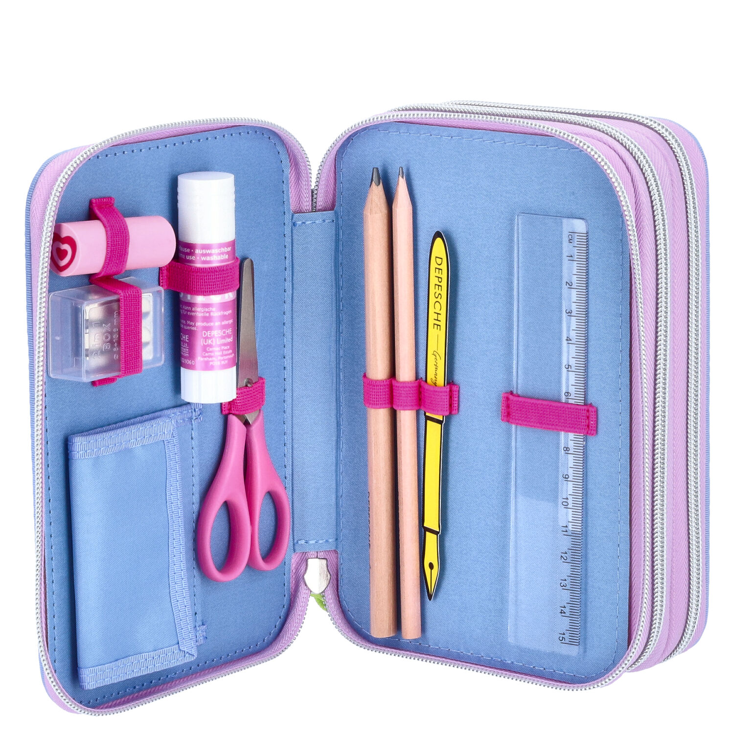 Depesche 3-Fach Federtasche TOPModel FLASH lila Abbildung 5