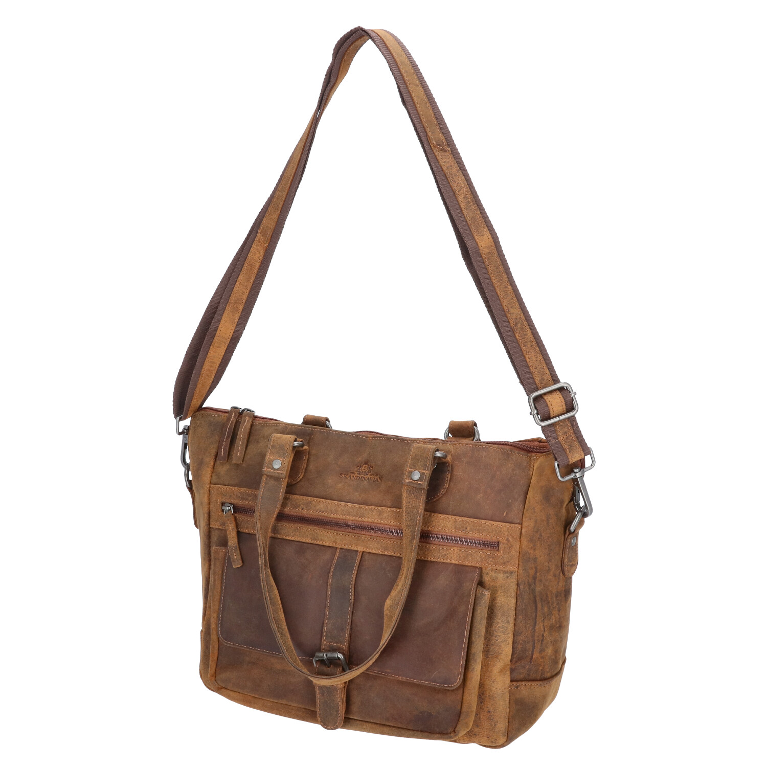 The Skandinavian Brand Leder Shopper Hunter  tan