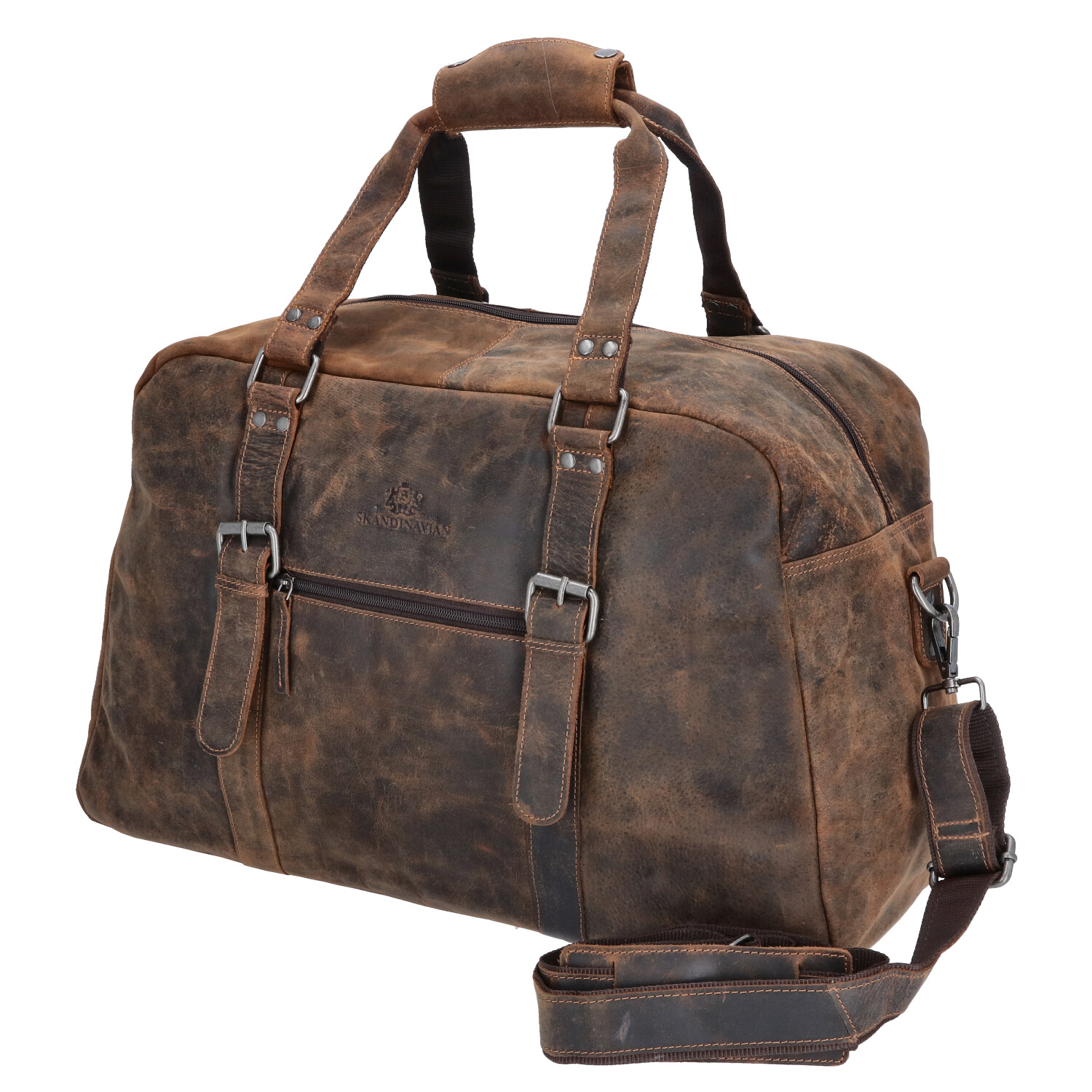 The Skandinavian Brand Leder Weekender Reisetasche  tan