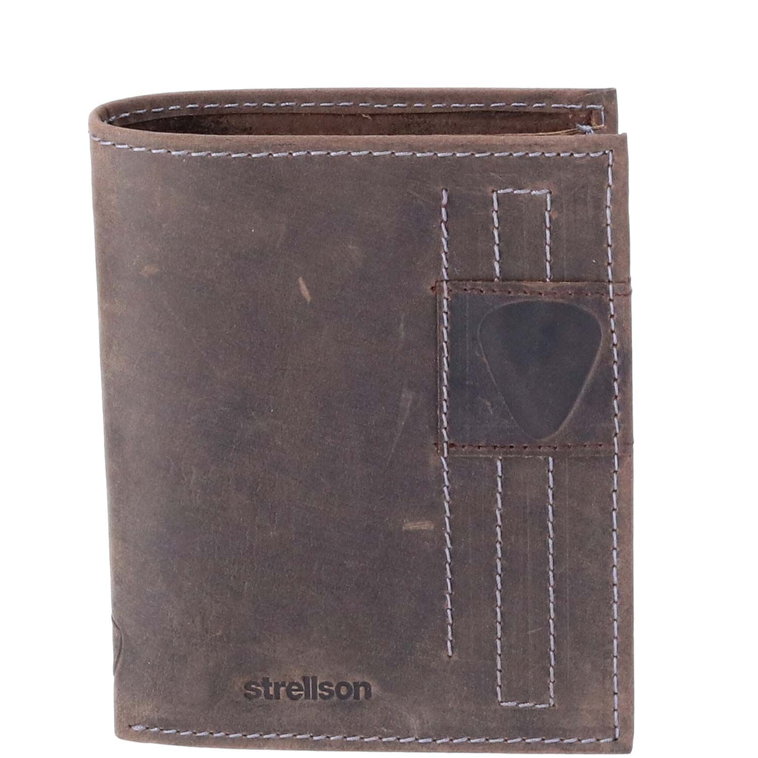 Strellson Billfold V12, Herrenbörse aus Leder Richmond dark brown