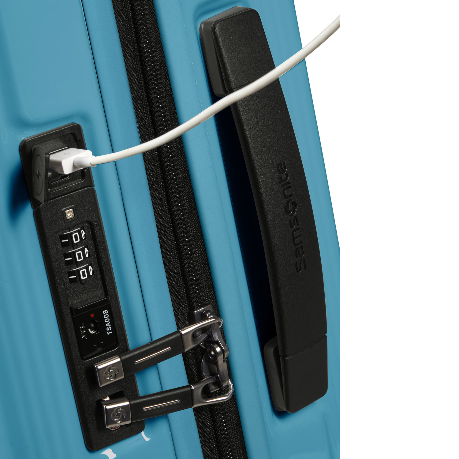 Samsonite 4-Rad Trolley 55cm erw. Nuon blau