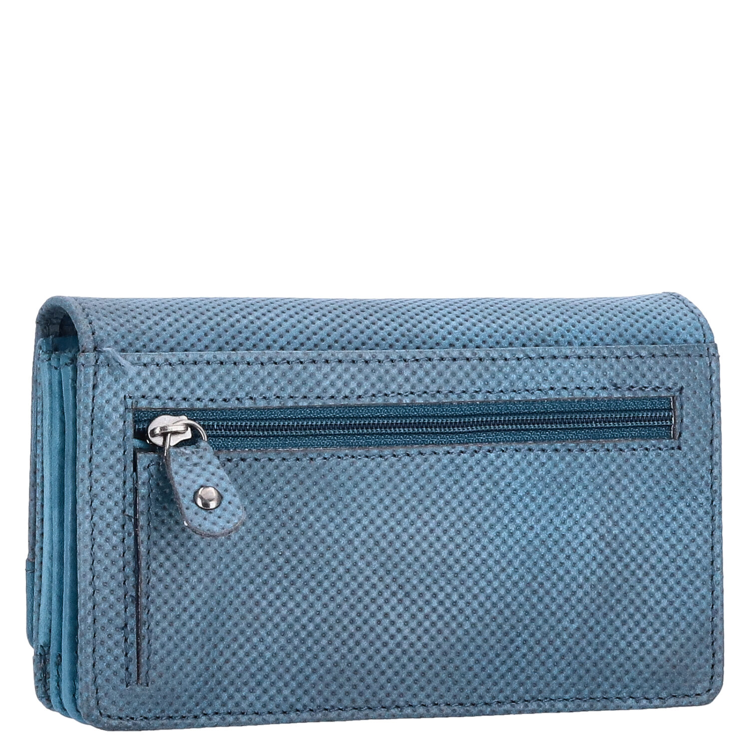 The Skandinavian Brand Damen Leder Geldbörse Quer - Blue Abbildung 3