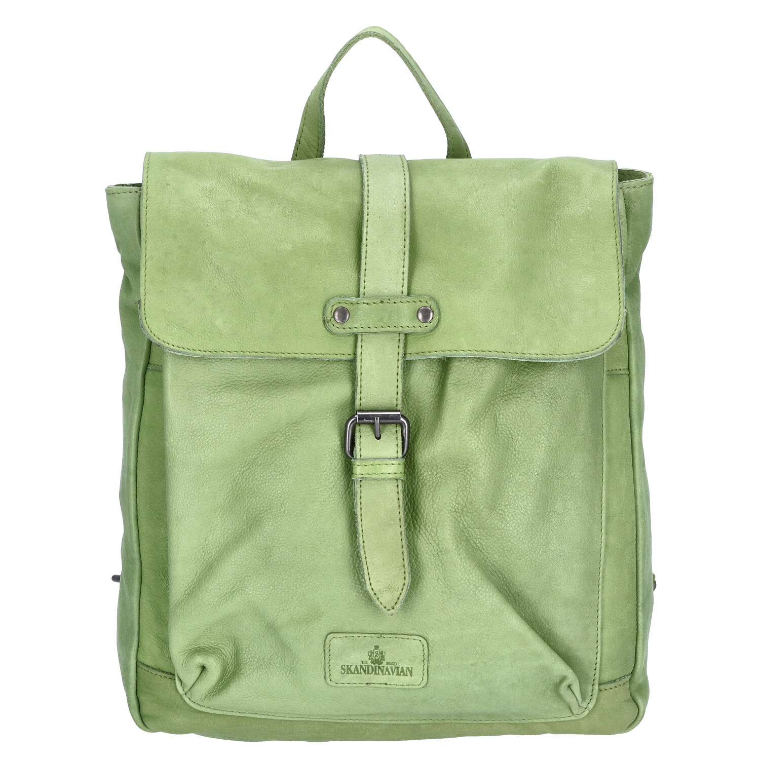 The Skandinavian Brand Damen Leder Rucksack - Green Abbildung 5