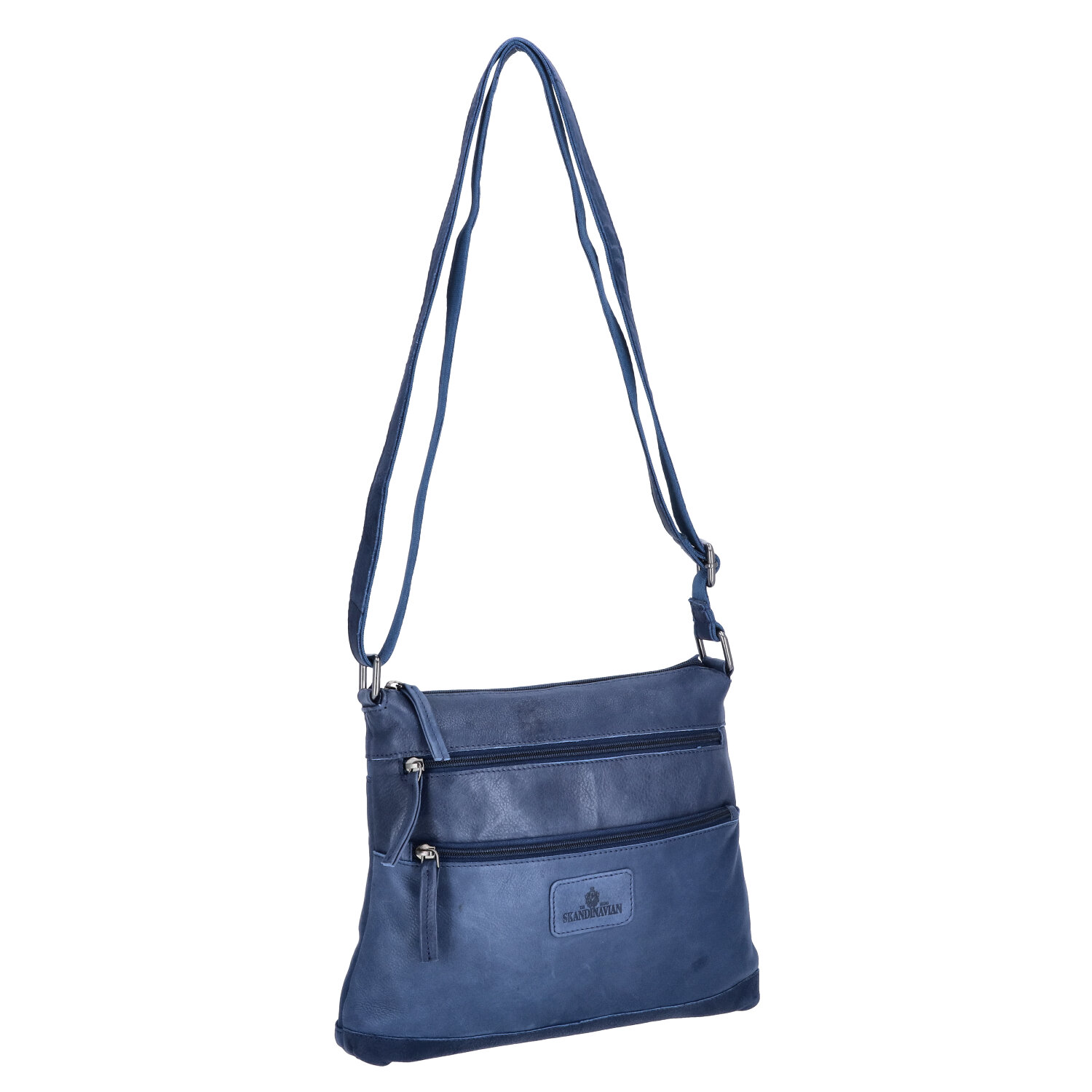 The Skandinavian Brand Leder Umhängetasche  Blue